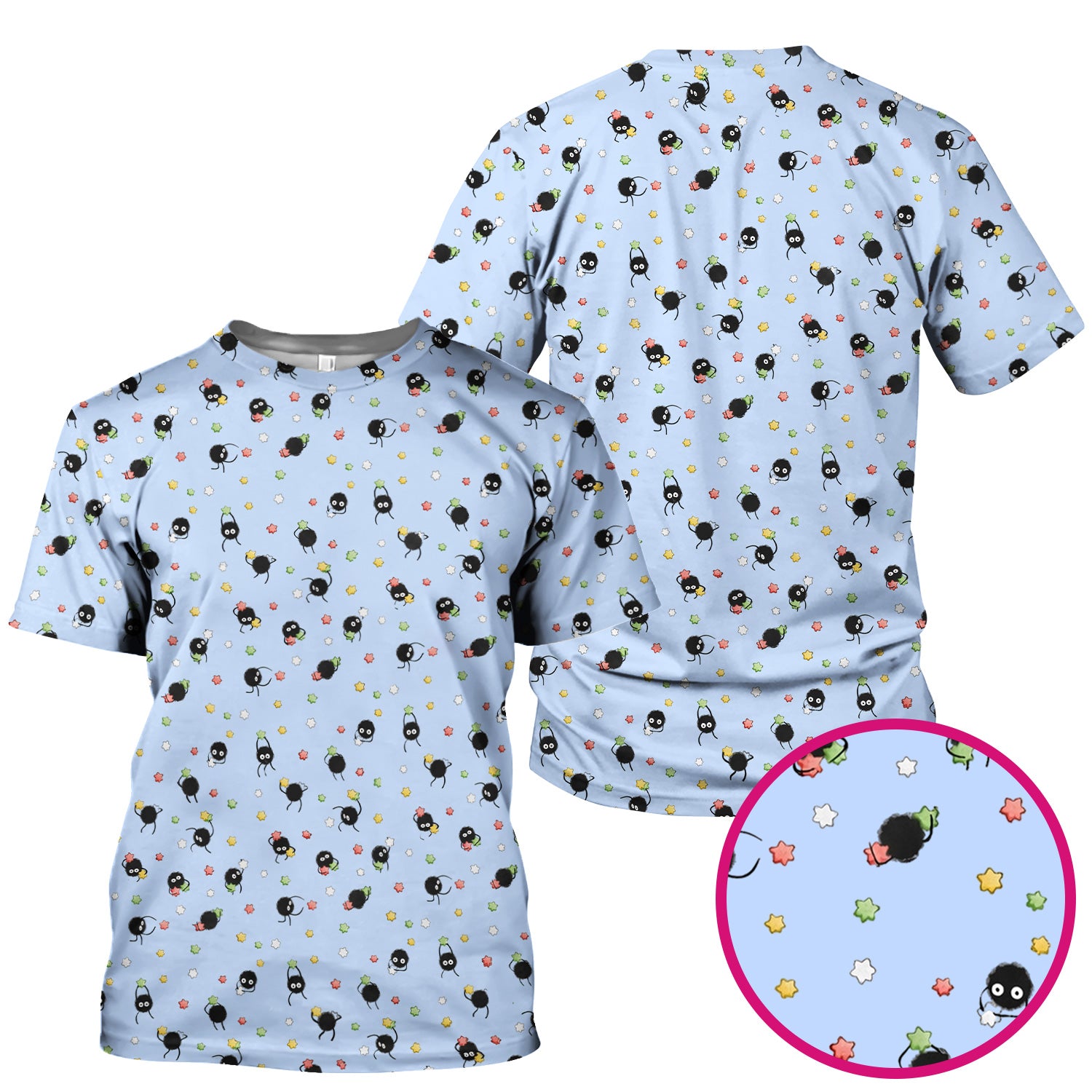 Funny Spider Pattern Pattern Pattern Scrub Top, Cartoon Spider Pattern Nursing Uniform For Women
