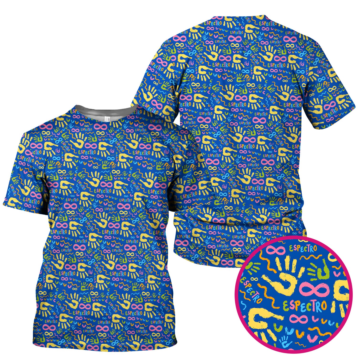 Autism Awareness Infinity Handprint Scrub Top, Comfortable Scrubs for Nurses