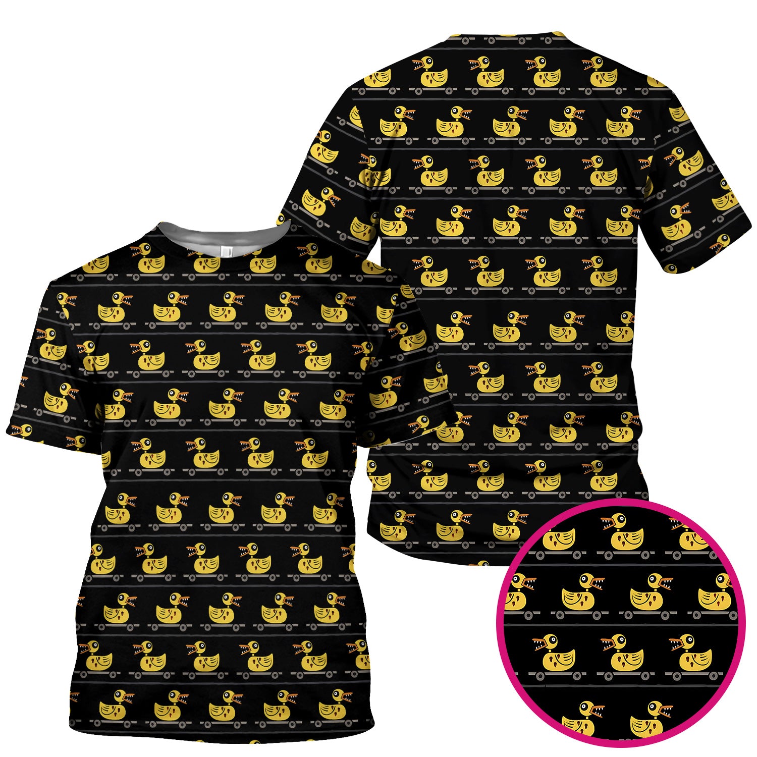 Spooky Rubber Duck Scrub Top, Cute Creepy Halloween Nursing Uniform