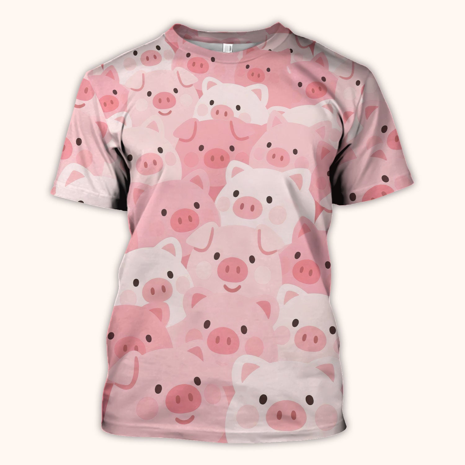Cute Pig Nursing Scrub Top, Comfortable Scrubs For Nurses