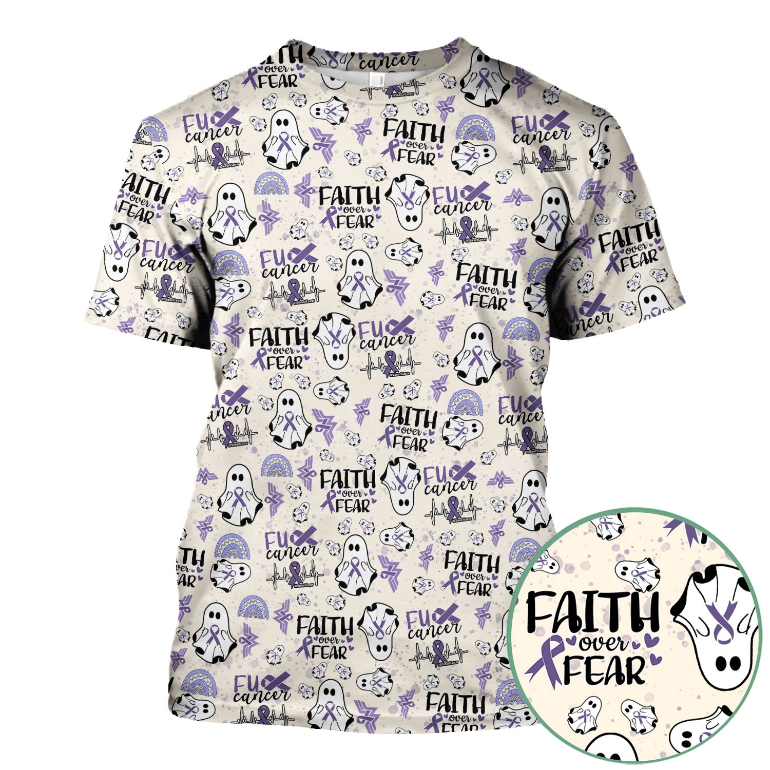 Periwinkle Ribbon Stomach Cancer Scrub Top - Awareness Nurse Shirt - November Warrior Survivor Medical Uniform Gift