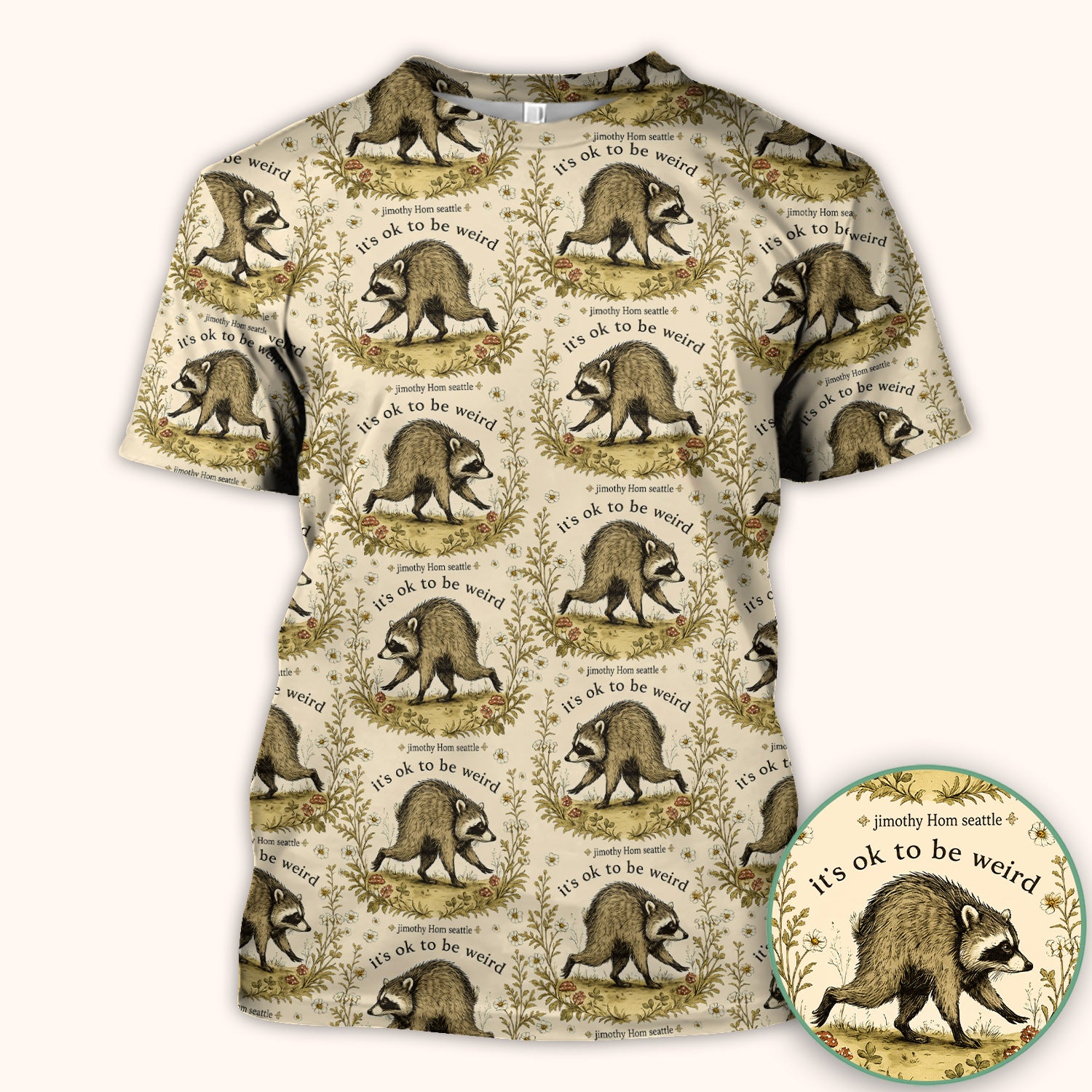 It's OK To Be Weird with Jimothy Scrub Top, Comfortable Scrubs for Nurses