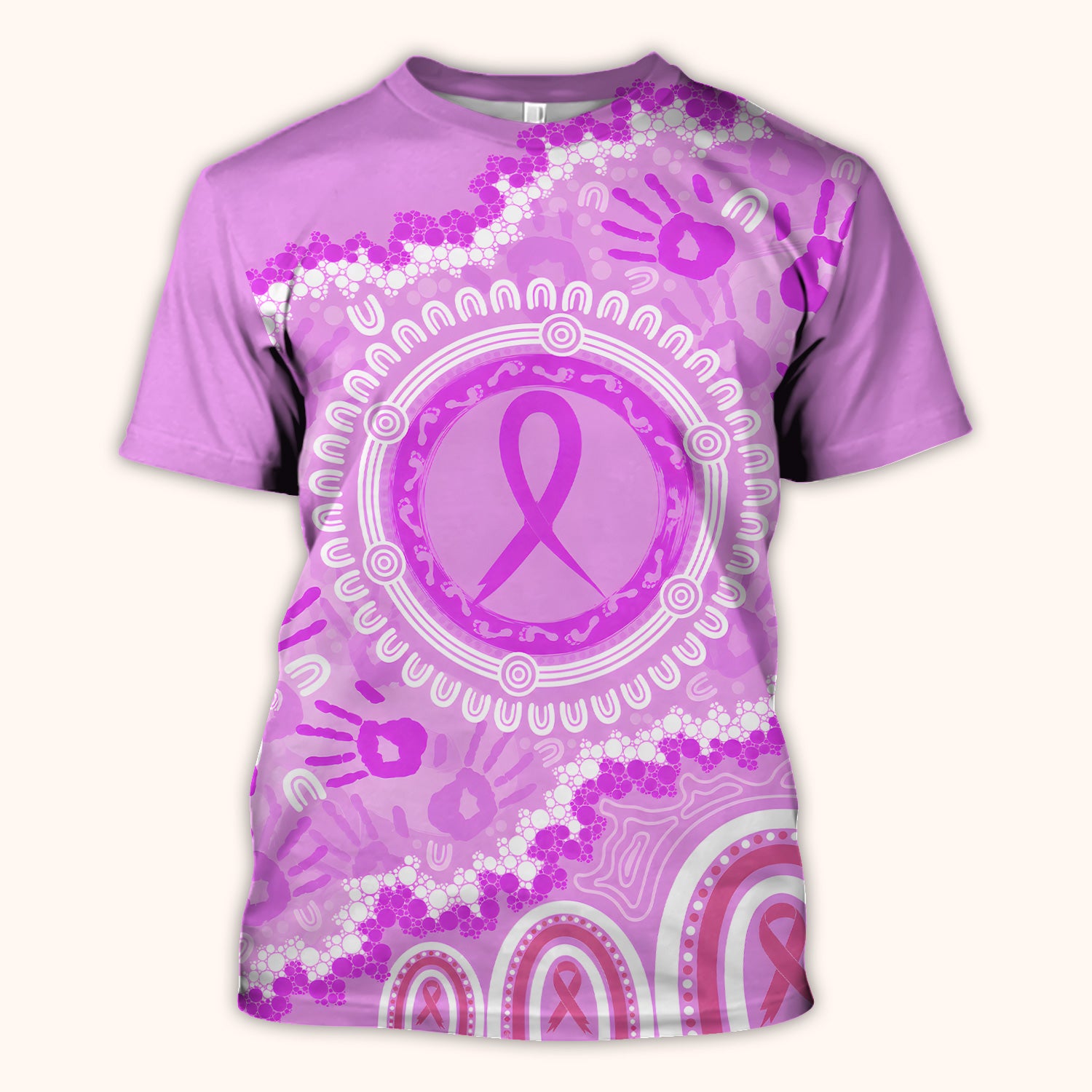 Meaningful Pink Ribbon Scrub Top, Comfortable Scrubs for Nurses