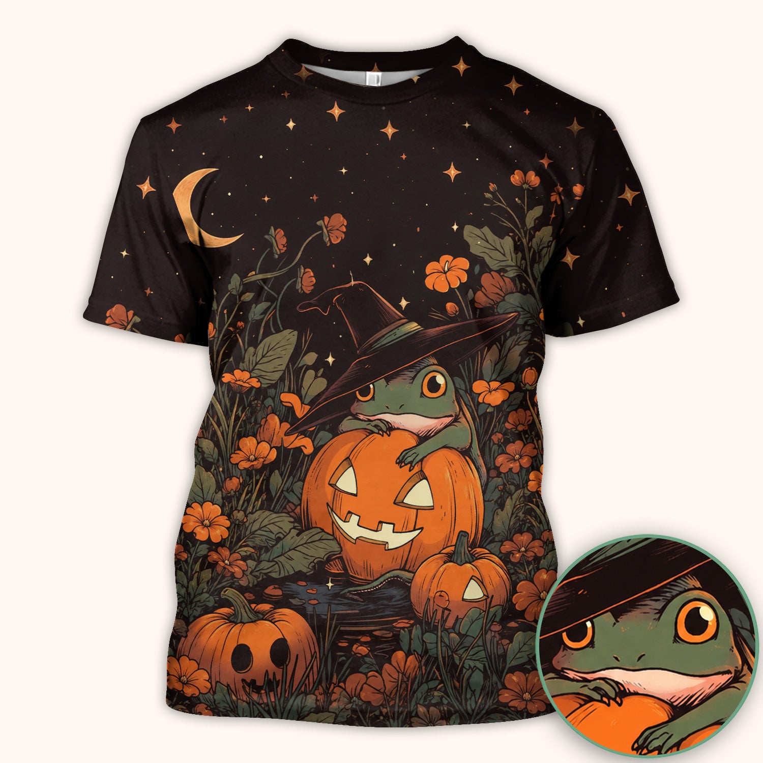 Cute Halloween Frog Nurse for Pediatric Nurses, RN, CNA, Pumpkin Medical Scrub Top, Comfortable Scrubs for Nurses