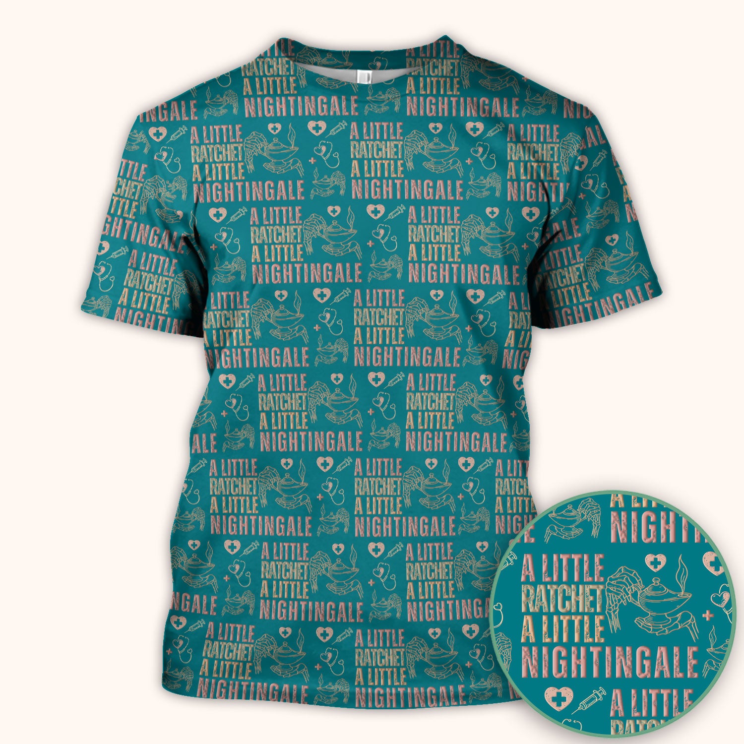 A Little Ratchet A Little Nightingale Nurse Scrub Top, Breathable Fabrics Nursing Uniform