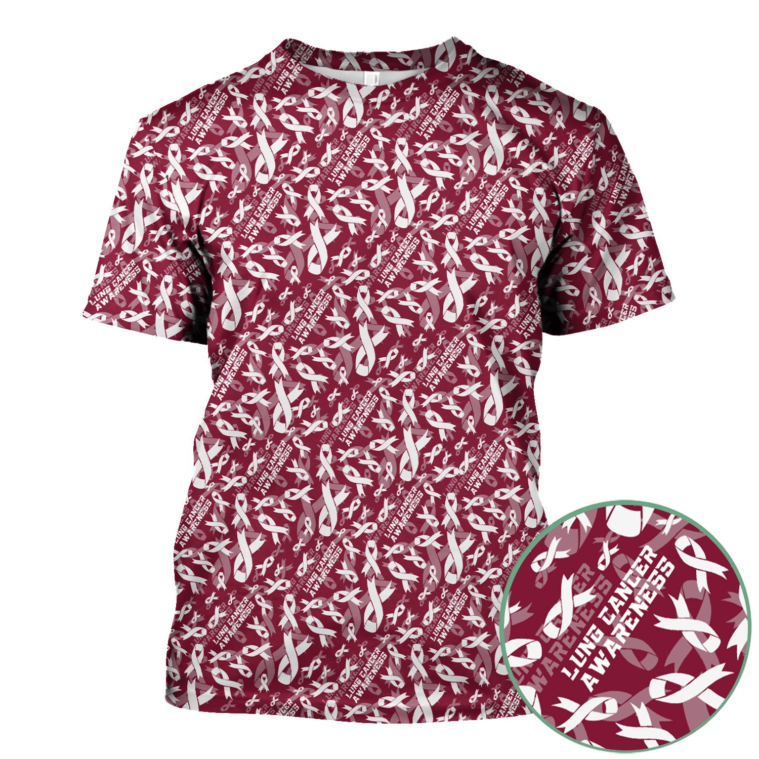 White Ribbon Lung Cancer Scrub Top - Awareness Nurse Shirt for Doctors & Nurses - Support Gift for Survivors Fighters Loved Ones