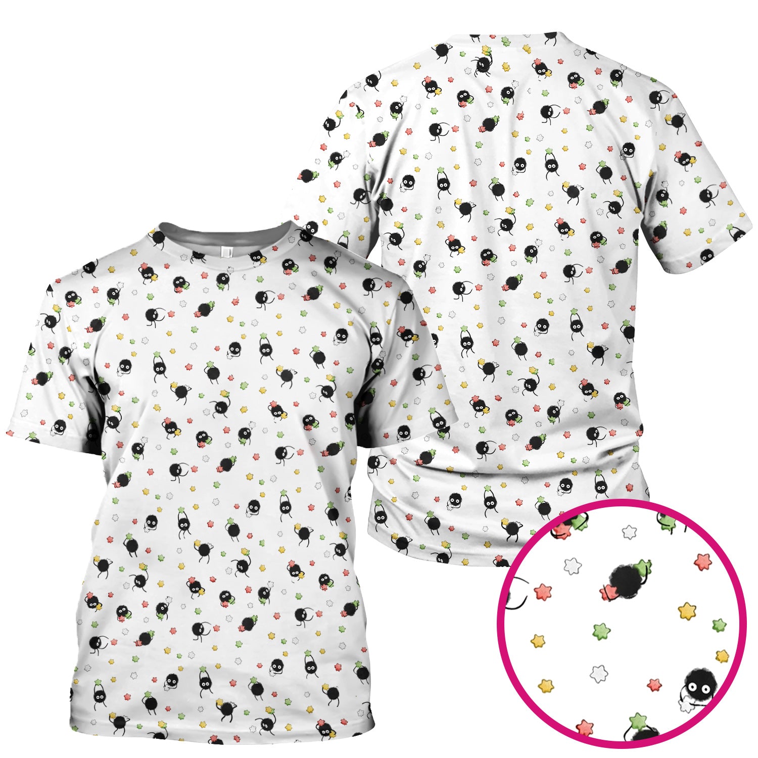 Funny Spider Pattern Pattern Pattern Scrub Top, Cartoon Spider Pattern Nursing Uniform For Women