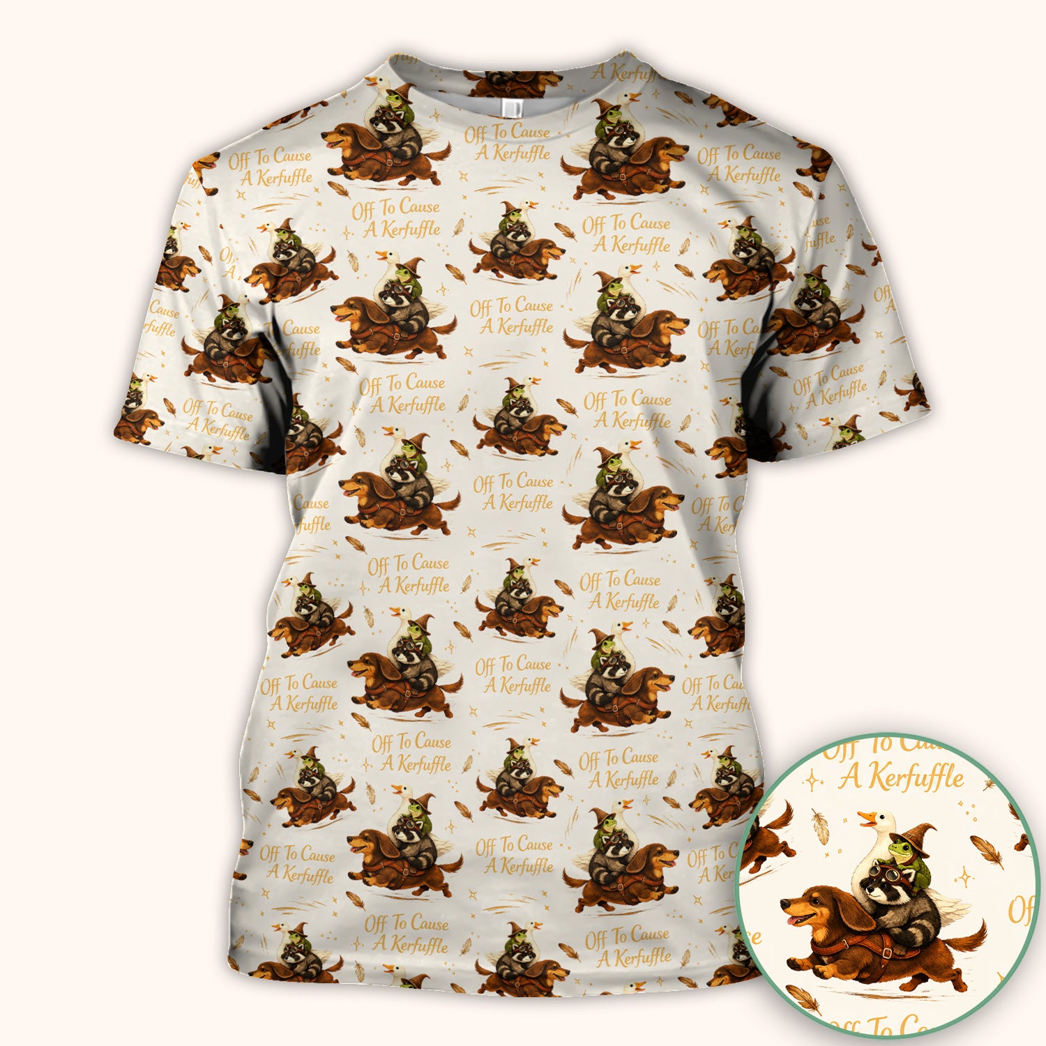 Funny Halloween Off To Cause A Kerfuffle Pattern Scrub Top, Comfortable Scrubs for Nurses