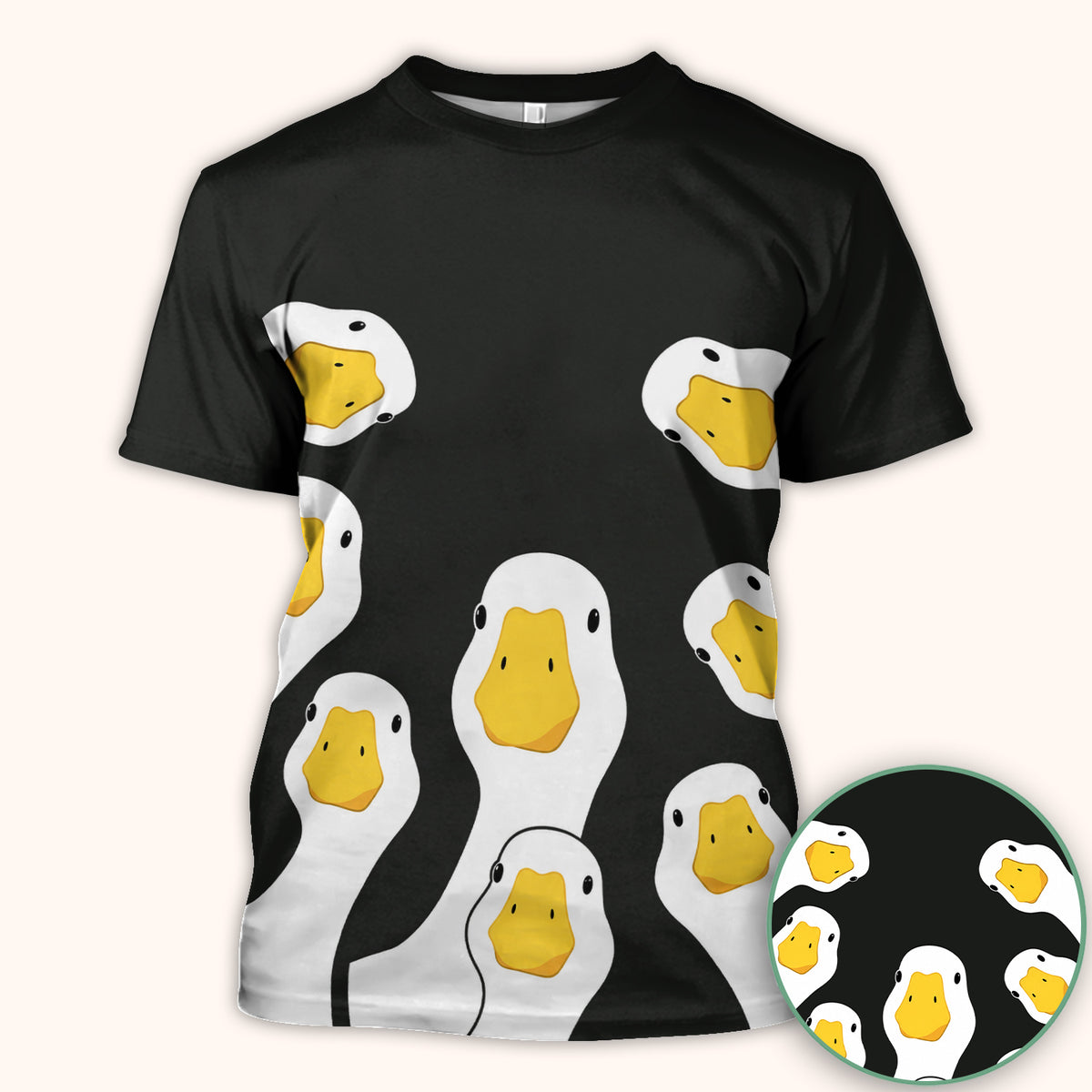 Funny Peekaboo Goose Faces Scrub Top, Comfortable Scrubs for Nurses