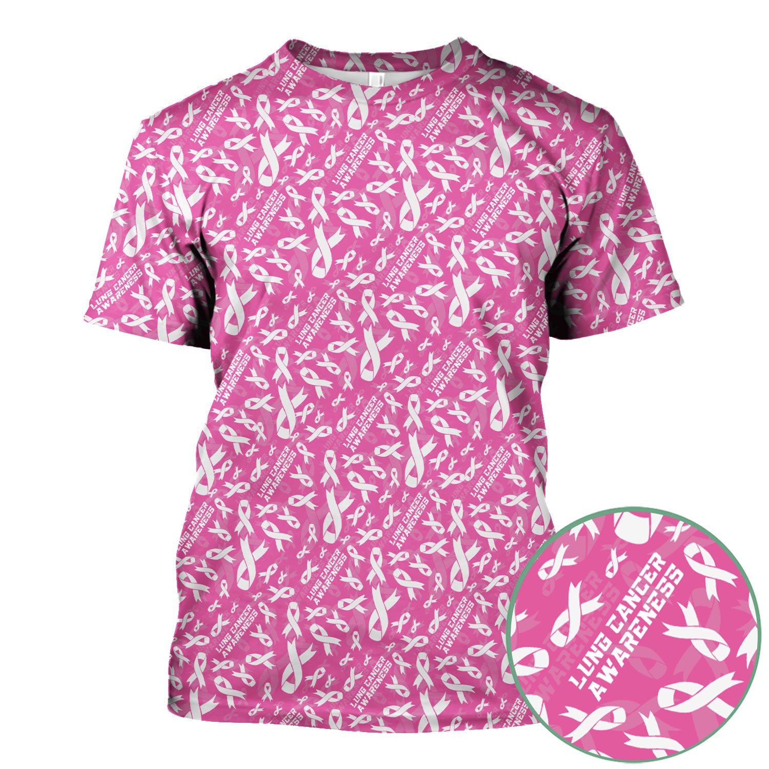 White Ribbon Lung Cancer Scrub Top - Awareness Nurse Shirt for Doctors & Nurses - Support Gift for Survivors Fighters Loved Ones