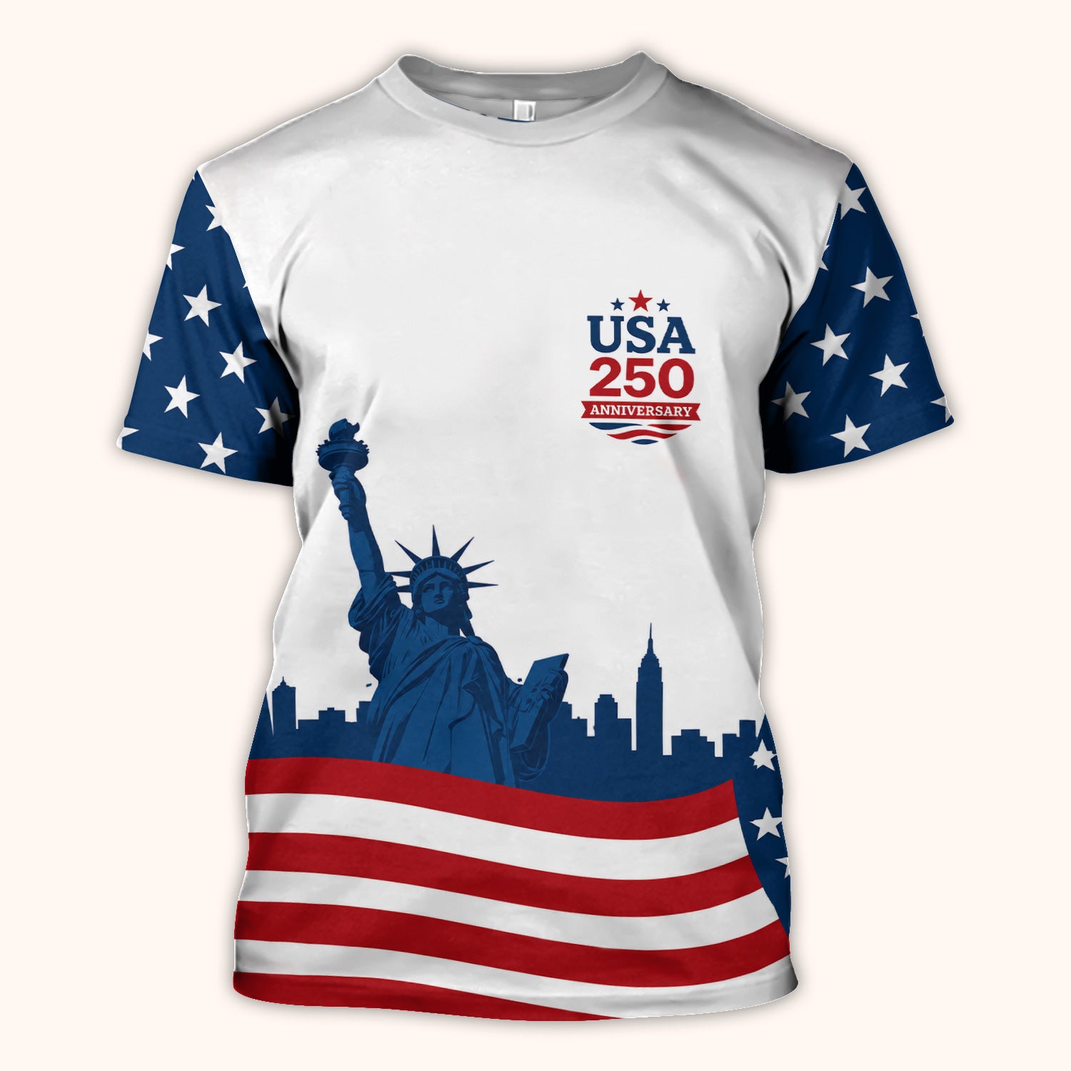 USA 250 Anniversary Patriotic Nurse Scrub Top for RN, CNA, Healthcare Workers Scrub Top, Comfortable Scrubs for Nurses