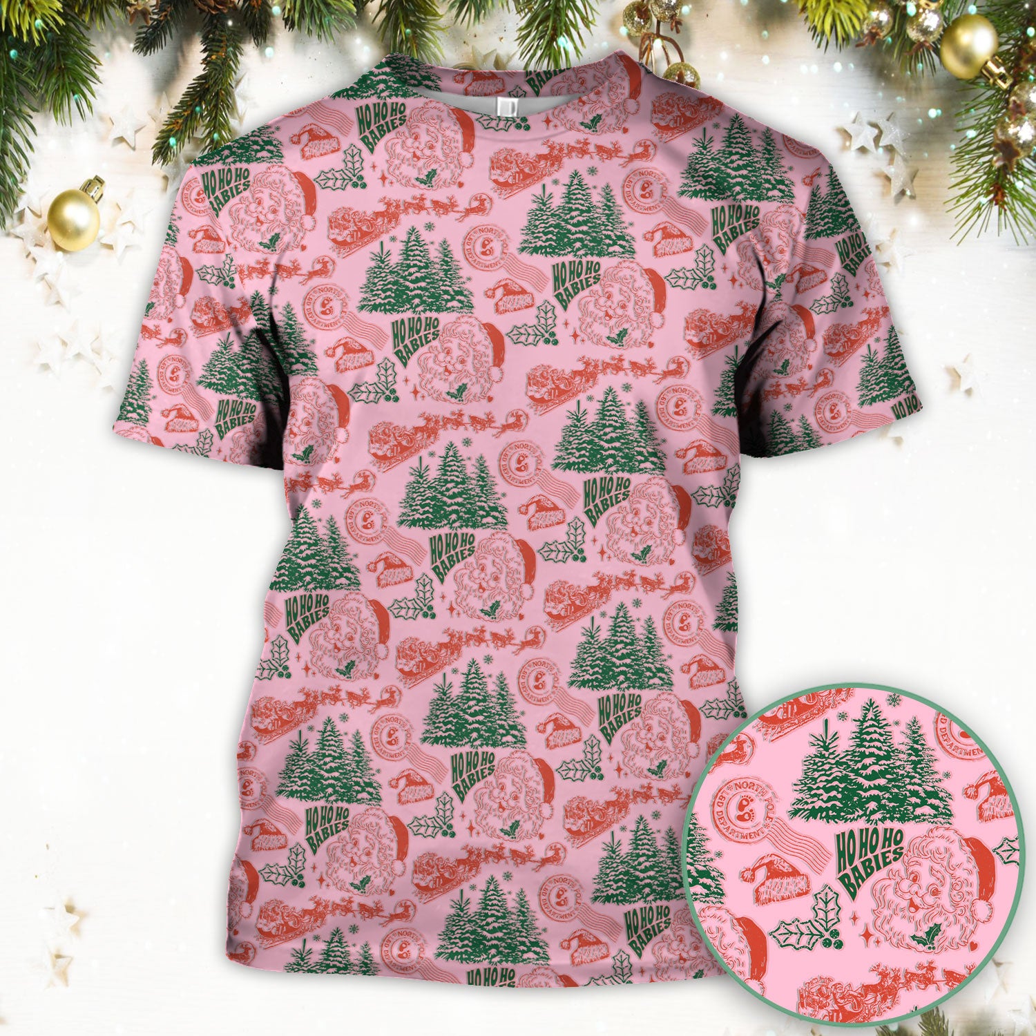 Christmas Santa Scrub Top, Vintage Holiday Nurse Shirt, Festive Medical Uniform For Nursing