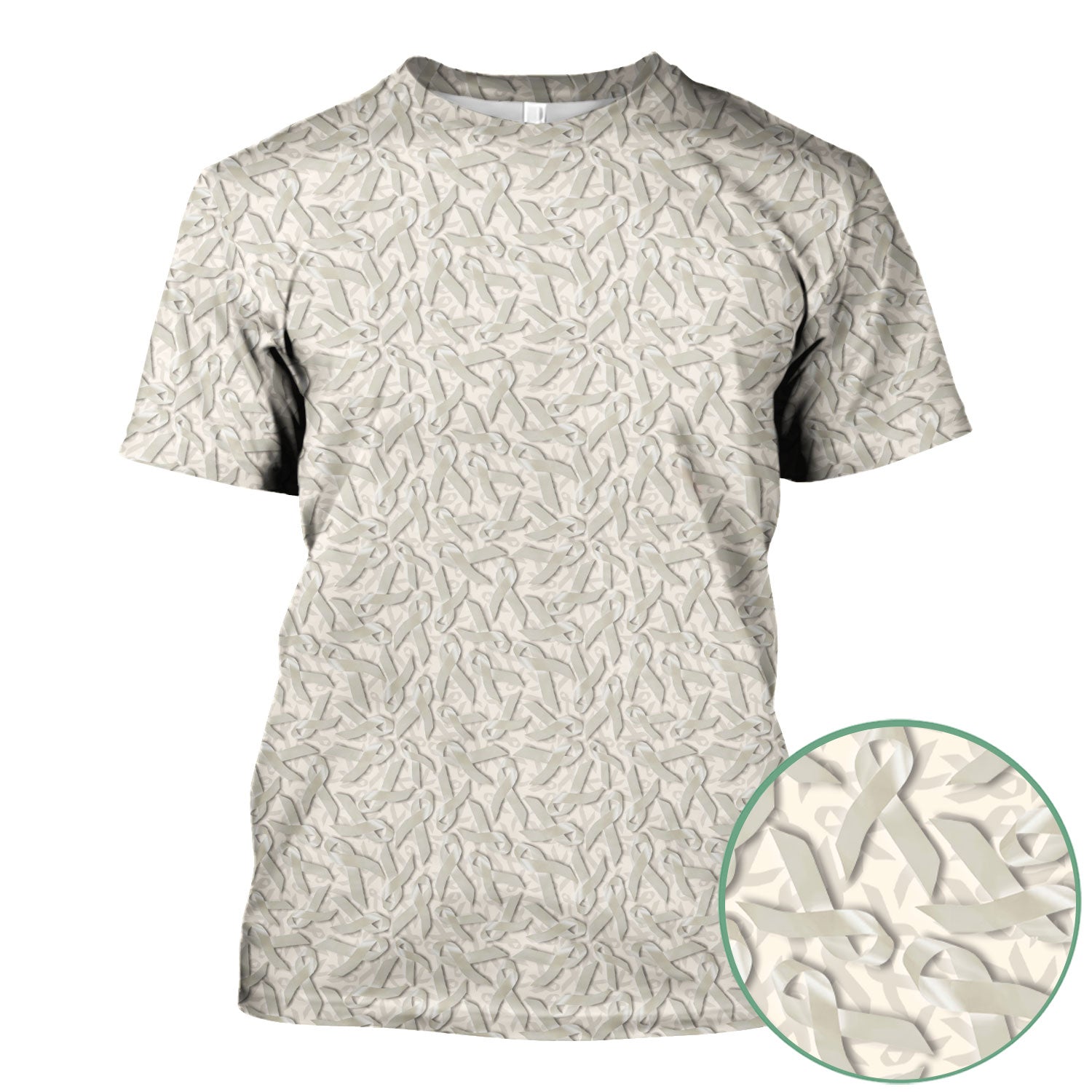 Lung Cancer Awareness Scrub Top - White Ribbon Support Nurse Shirt - Gift for Survivors Fighters Families & Caregivers
