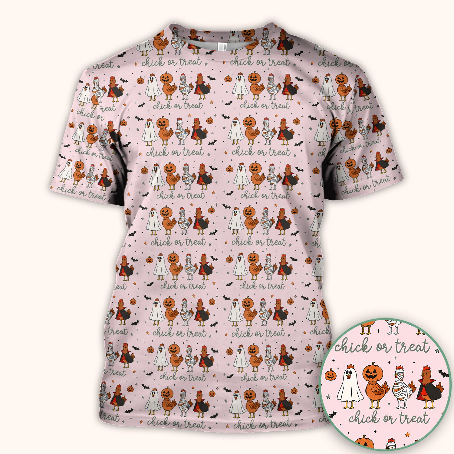 Funny Chick Or Treat Season Scrub Top, Comfortable Scrubs for Nurses