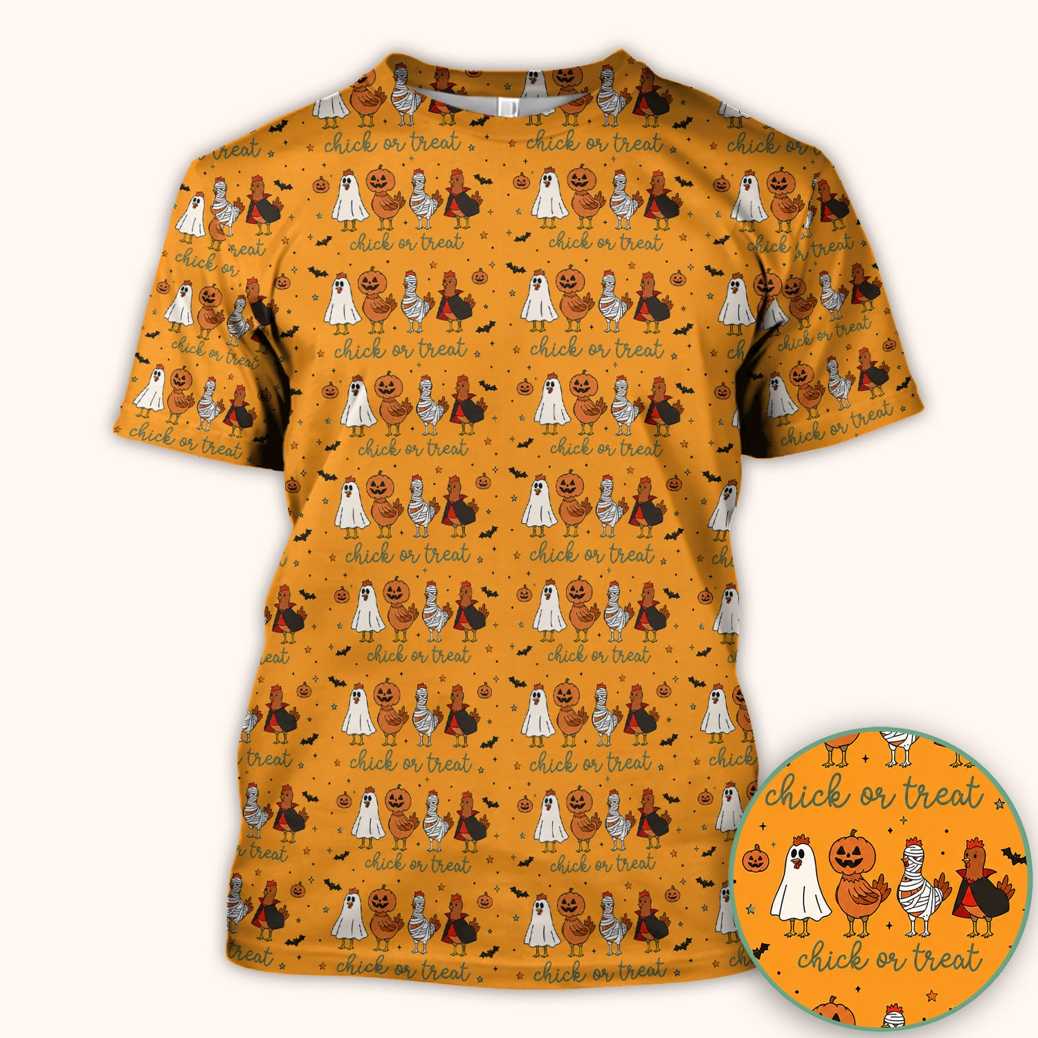Funny Chick Or Treat Season Scrub Top, Comfortable Scrubs for Nurses