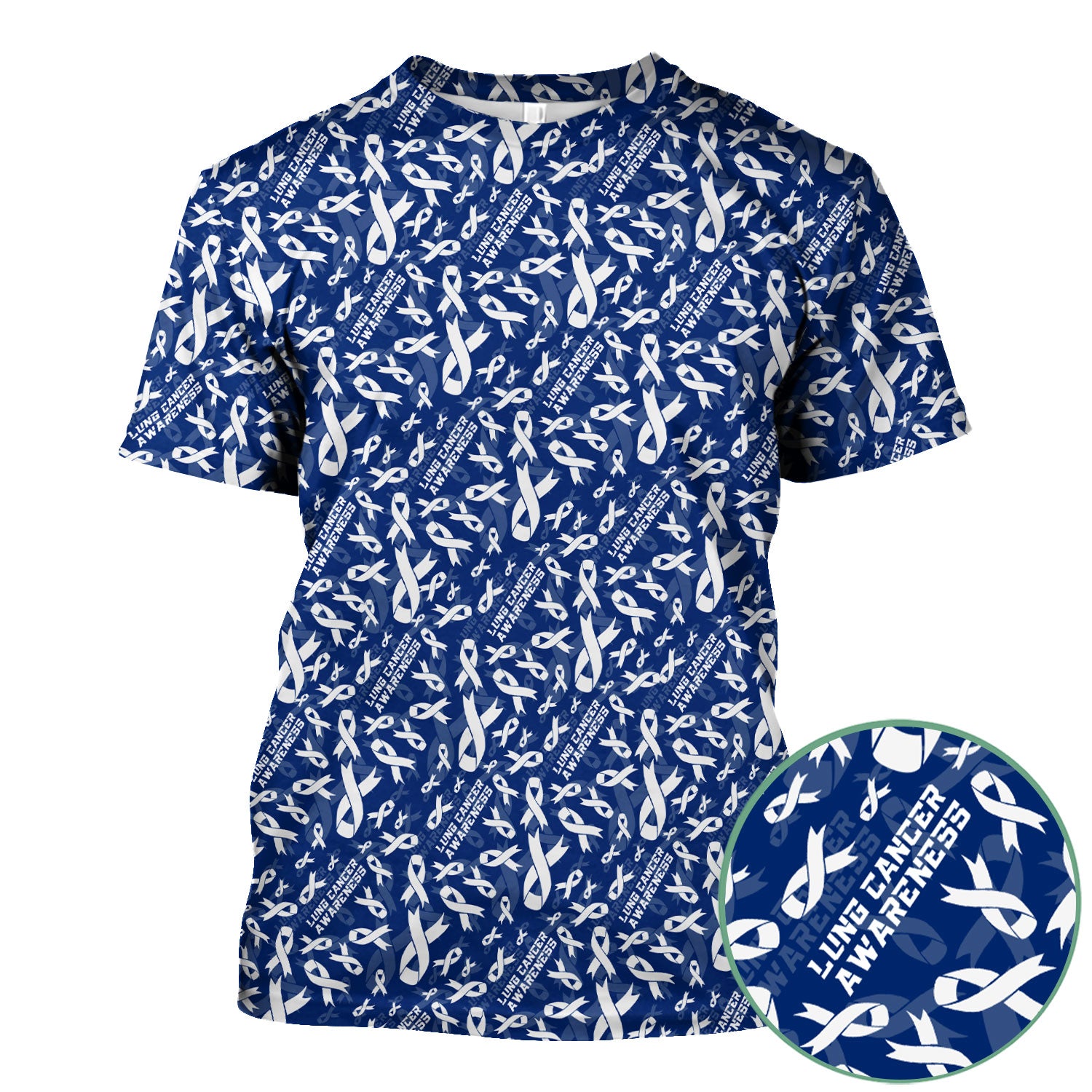 White Ribbon Lung Cancer Scrub Top - Awareness Nurse Shirt for Doctors & Nurses - Support Gift for Survivors Fighters Loved Ones