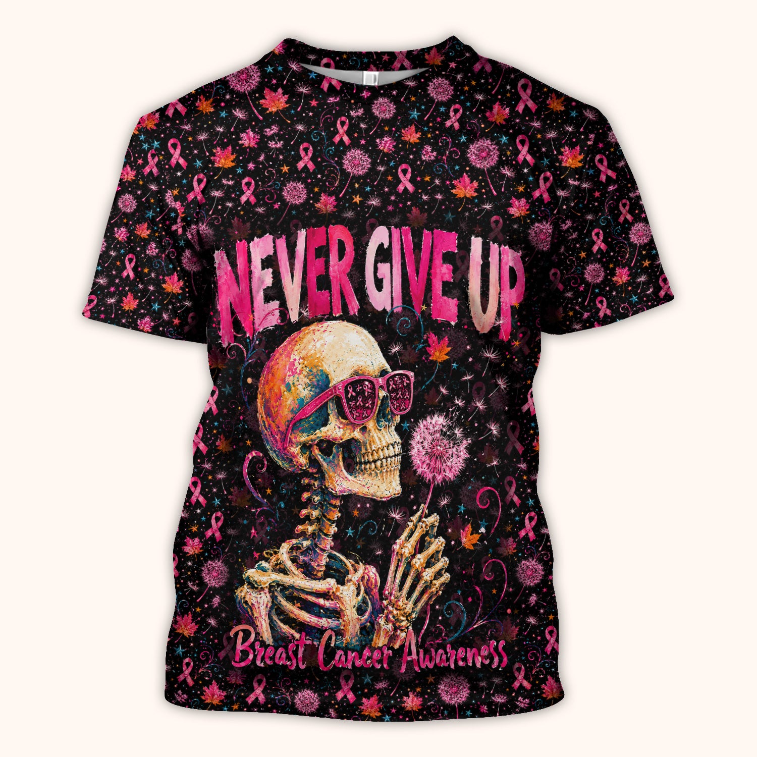 Meaningful Breast Cancer Awareness Skeleton Scrub Top, Comfortable Scrubs for Nurses