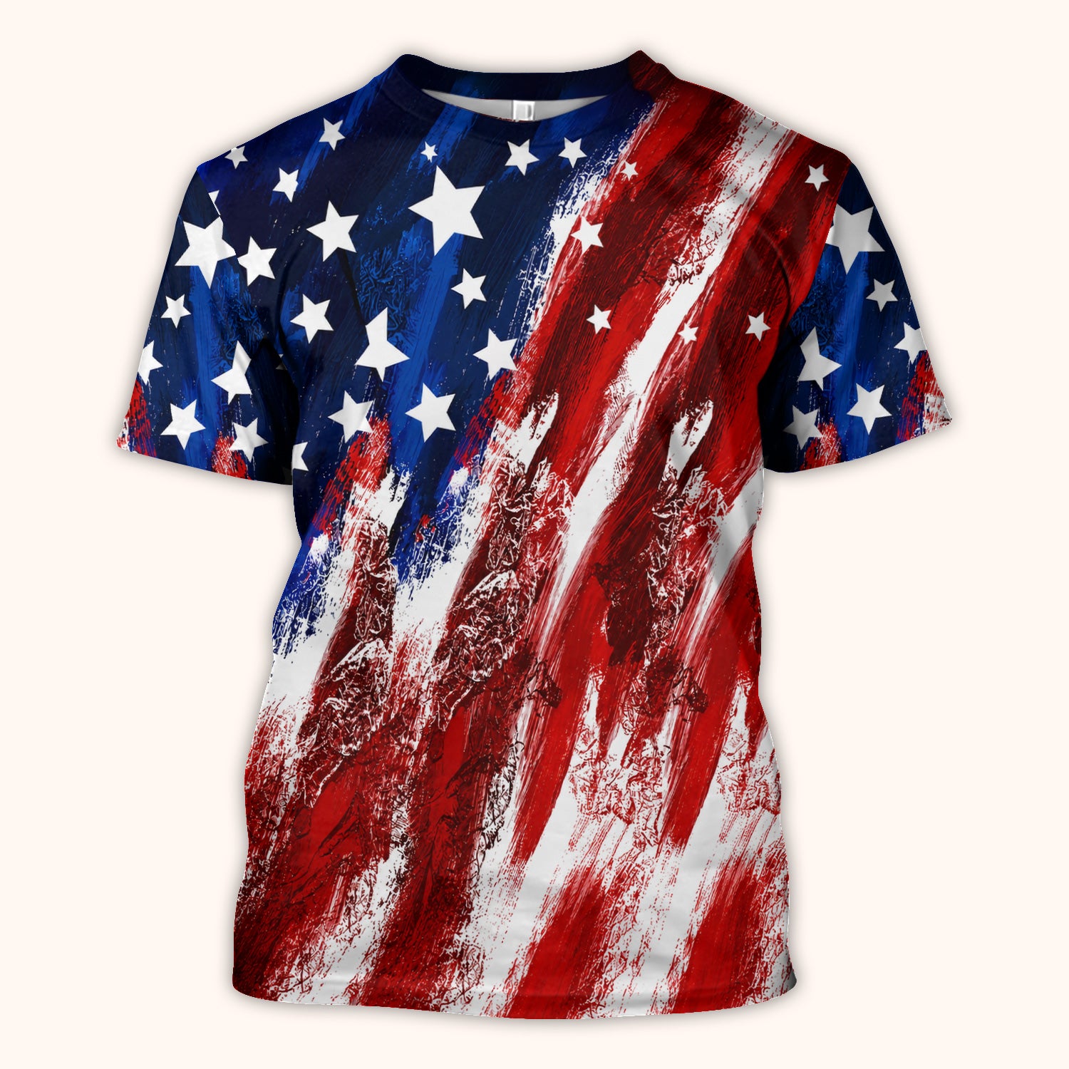 Patriotic American Flag Nurse Scrub Top for RN, CNA, Healthcare Workers, USA Medical Uniform Scrub Top, Comfortable Scrubs for Nurses