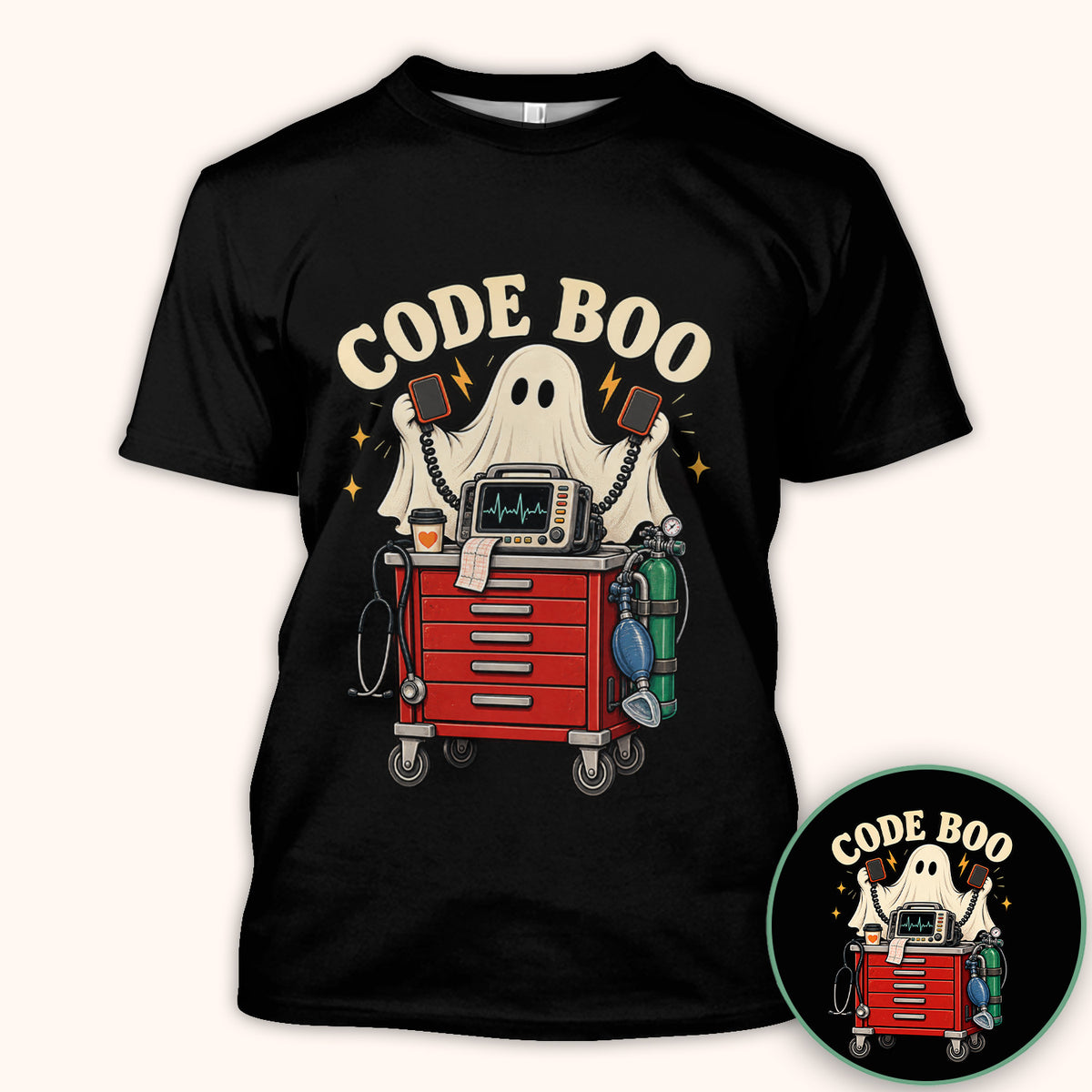 Funny Halloween Code Boo Ghost T-Shirt
