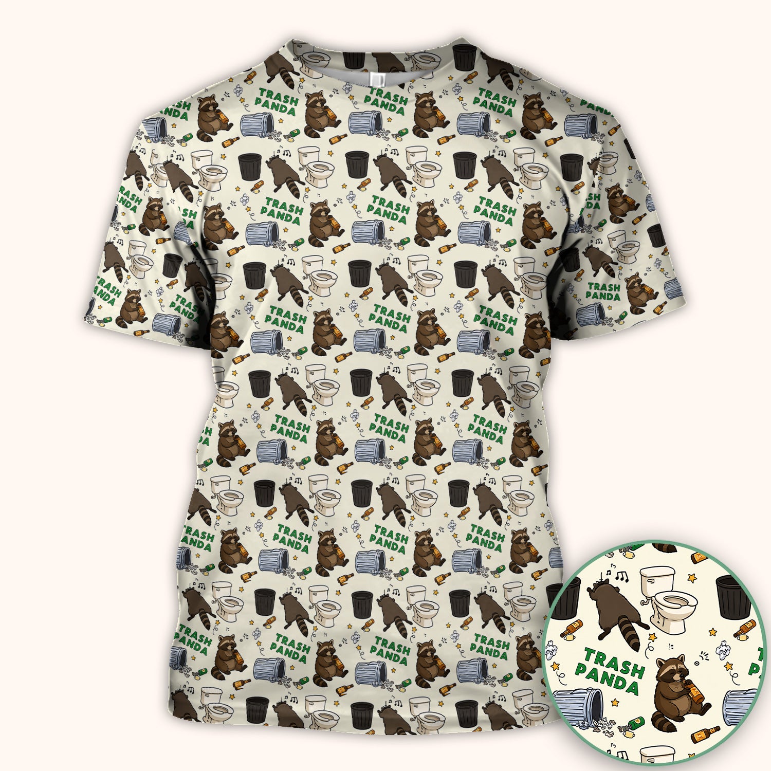 Funny Trash Panda Raccoon Scrub Top, Comfortable Scrubs for Nurses