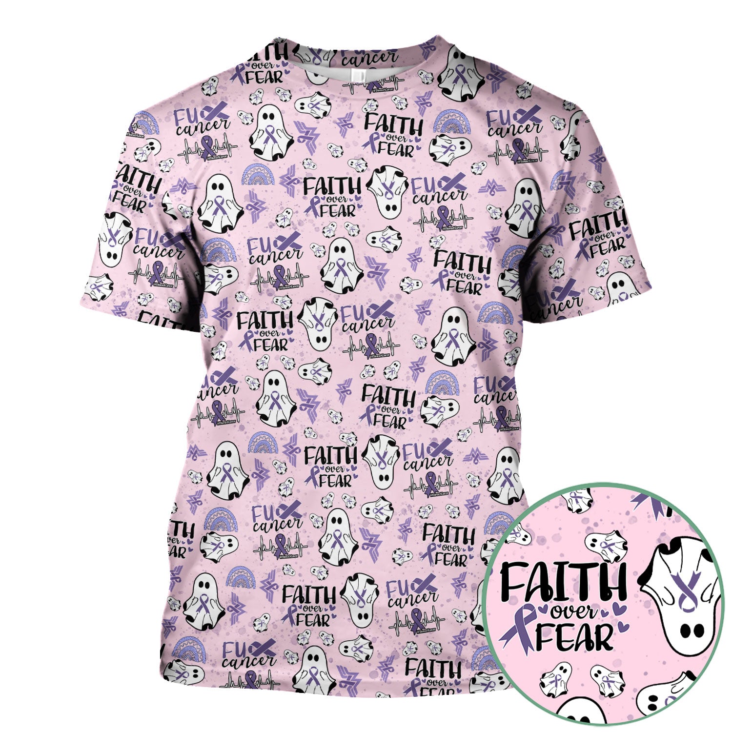 Stomach Cancer Awareness Scrub Top - Periwinkle Blue Ribbon Survivor Shirt - November Warrior Medical Uniform Gift for Women