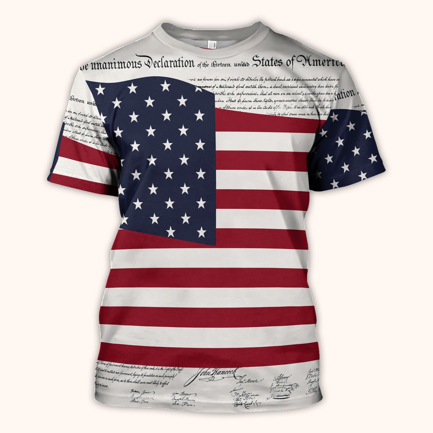 Patriotic Nurse American Flag Pattern Scrub Top, Comfortable Scrubs for Nurses