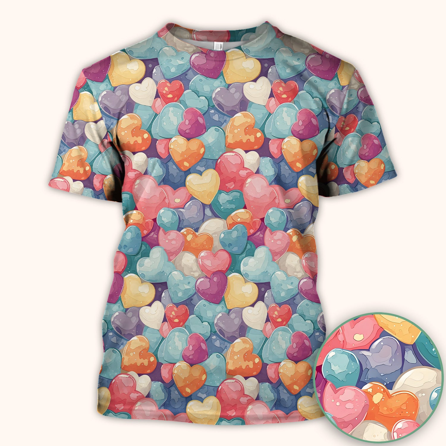 Sweet Valentine Heart Pediatric Pattern Scrub Top, Comfortable Scrubs for Nurses