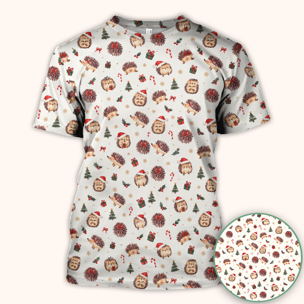 Christmas Hedgehogs And Gifts Scrub Top, Comfortable Scrubs for Nurses