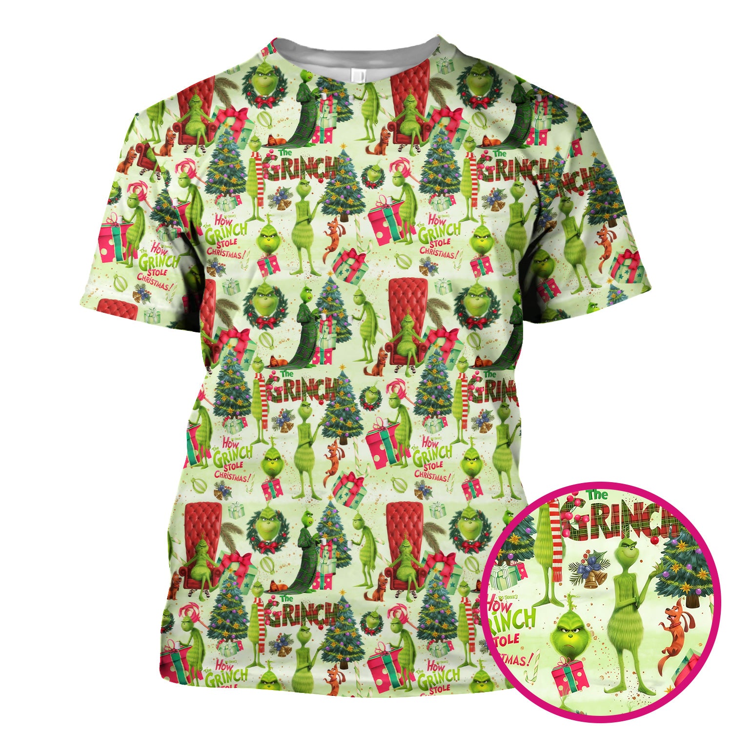 Funny Christmas Nurse Scrubs for Women - Merry Grinchmas Top - Cute Medical Uniform for RN CNA LPN LVN EN