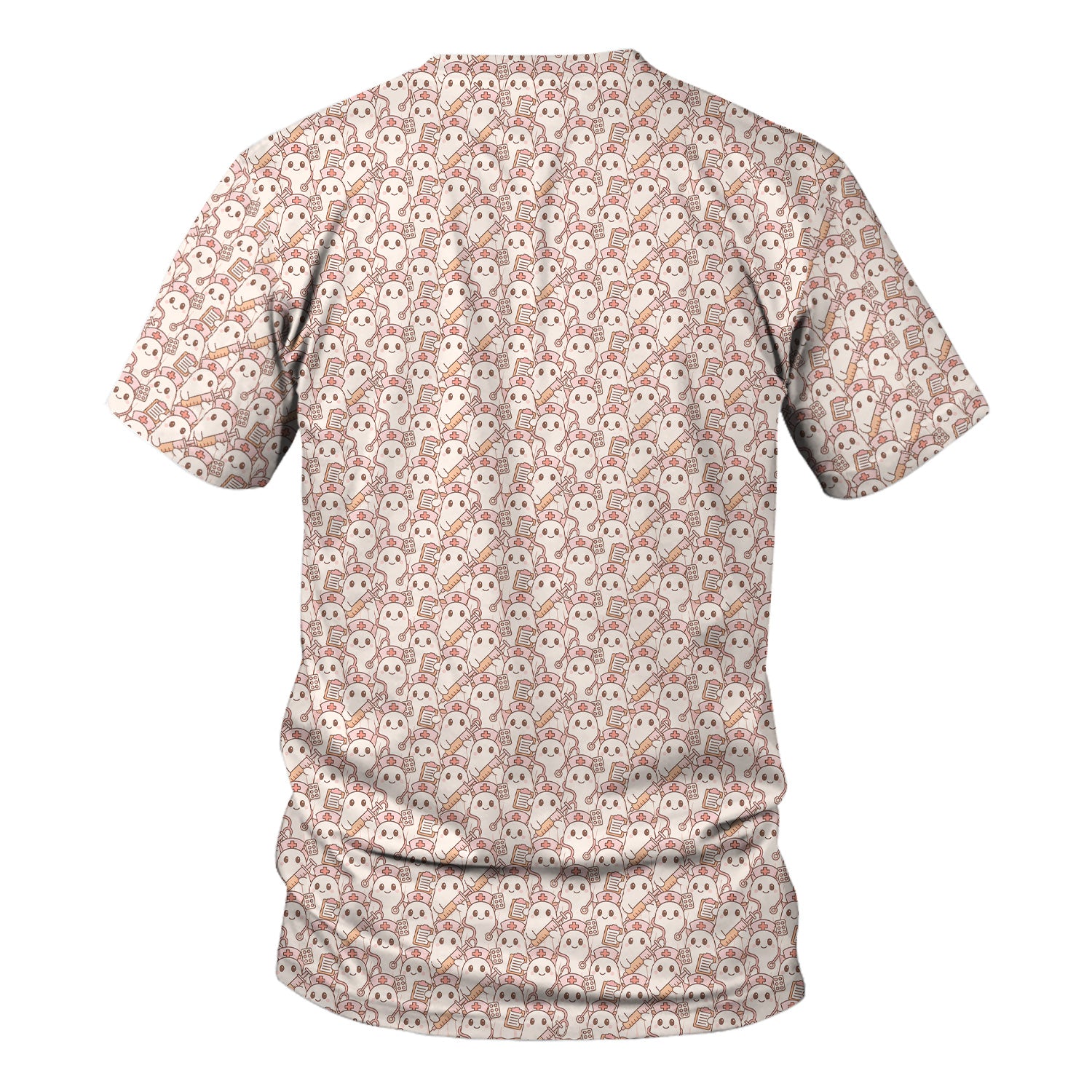 Cute Ghost Nurse Shirt - Spooky Ghost with Syringe & Pills Graphic Tee - Gift for Women RN LPN & Pediatric Nurses