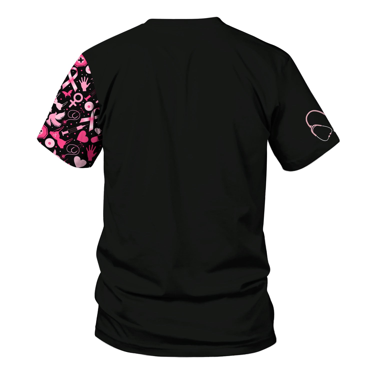 Custom Nurse Breast Cancer Awareness Shirt - Pink Gerbera Daisy & Ribbon Graphic Tee - Gift for Women RN LPN