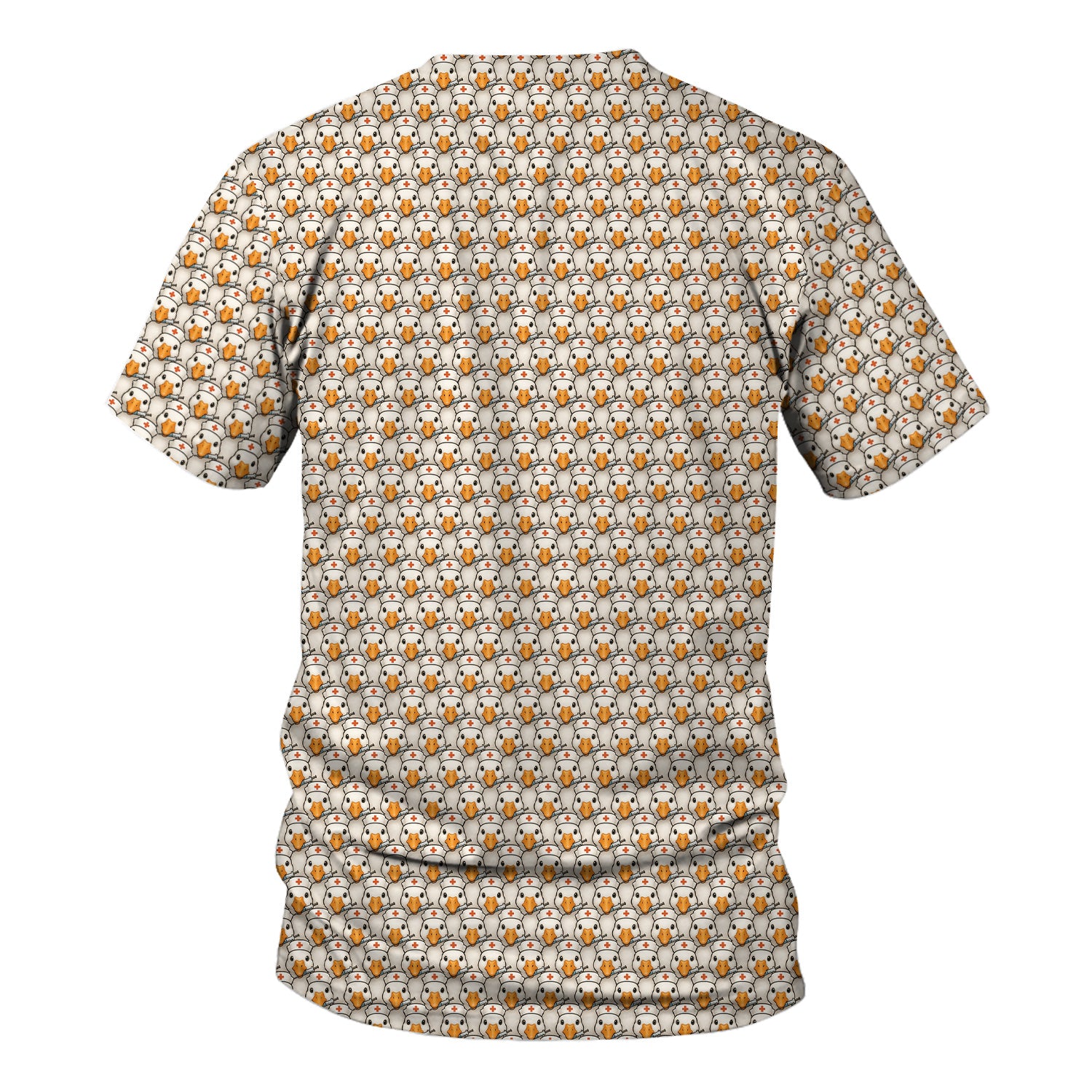 Funny Nurse Shirt With Duck Pattern - Cartoon Animal Nursing Design  - Gift for Healthcare Workers RN LPN