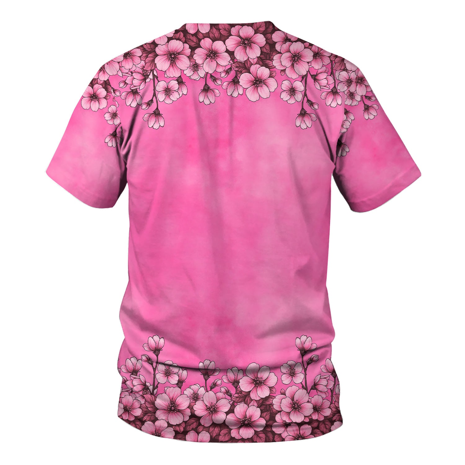 Nurse Sugar Skull Scrub Top - Floral Breast Cancer Awareness Medical Uniform - Pink Ribbon Shirt for Women - Gift for RN LPN CNA