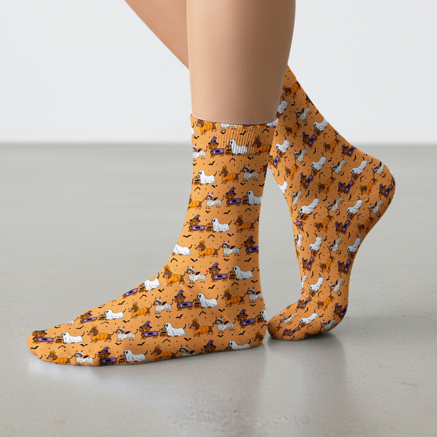 Halloween Dachshund for Veterinary Staff Socks, Adult Socks for Men and Women