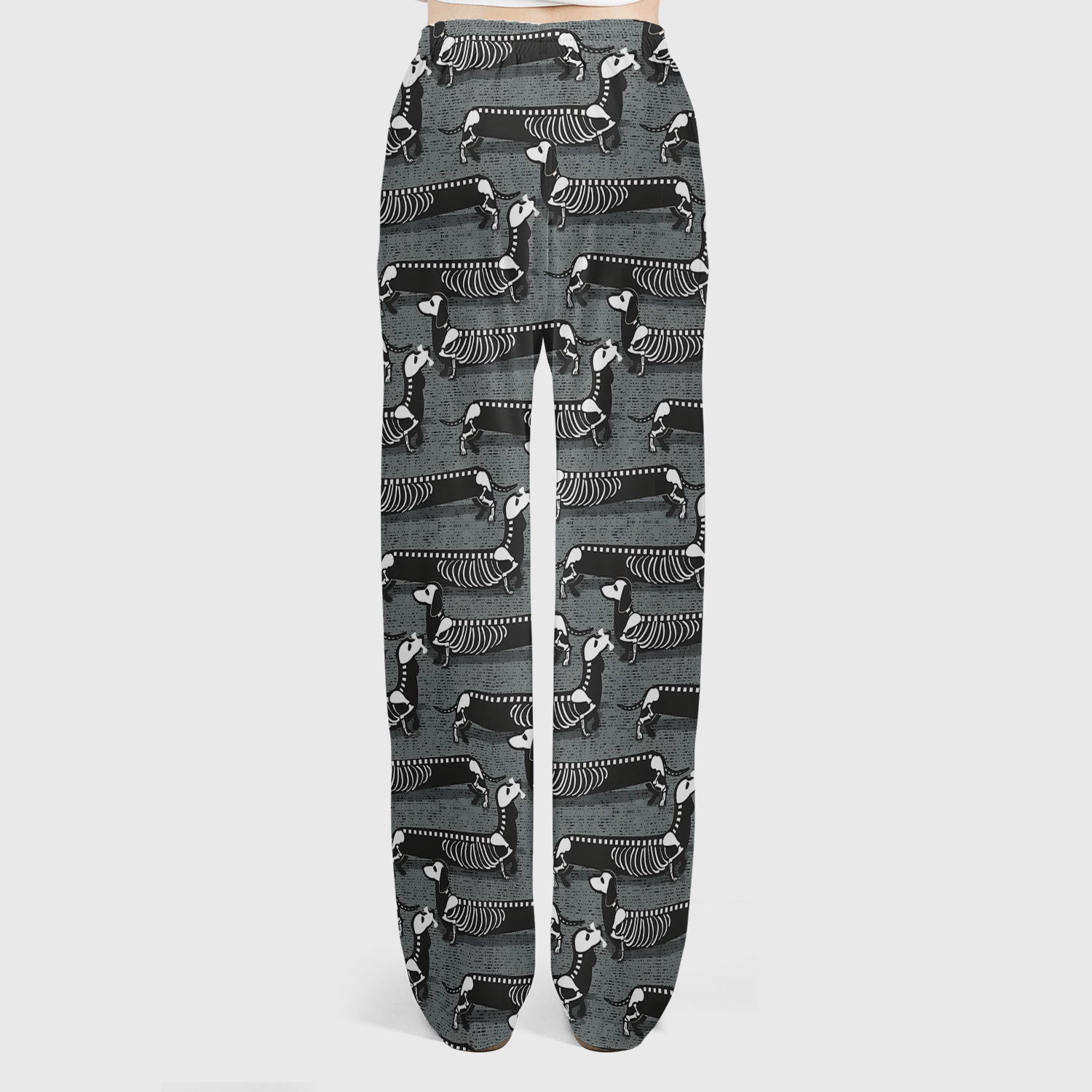 X-Ray Dachshund Skeleton Scrub Set, Scrub Pants and V Neck Top