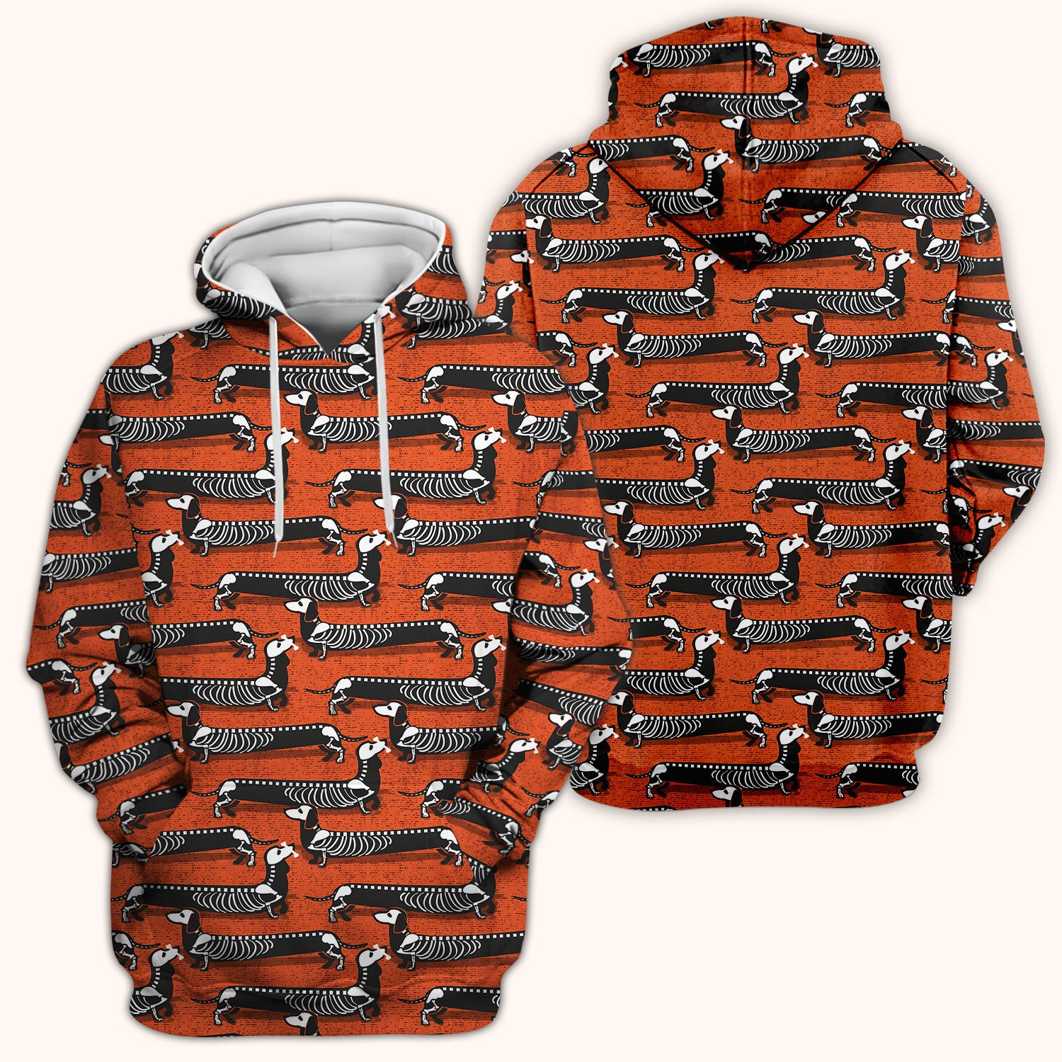 X-Ray Dachshund Skeleton Scrub Top, Comfortable Scrubs for Nurses
