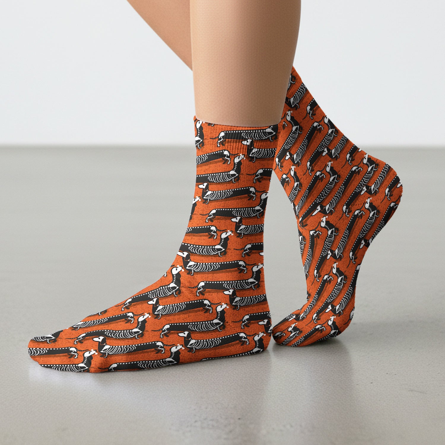 X-Ray Dachshund Skeleton Socks, Adult Socks for Men and Women