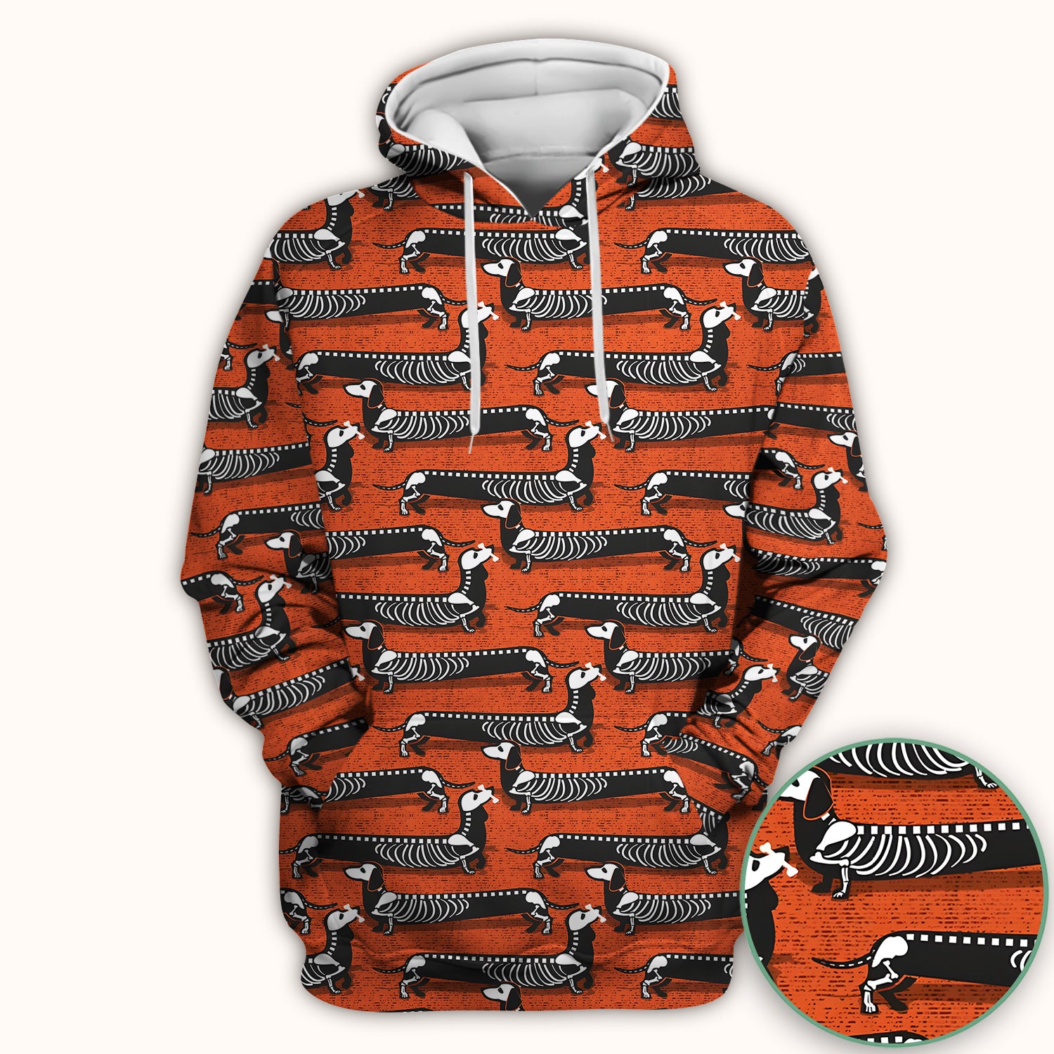 X-Ray Dachshund Skeleton Scrub Top, Comfortable Scrubs for Nurses