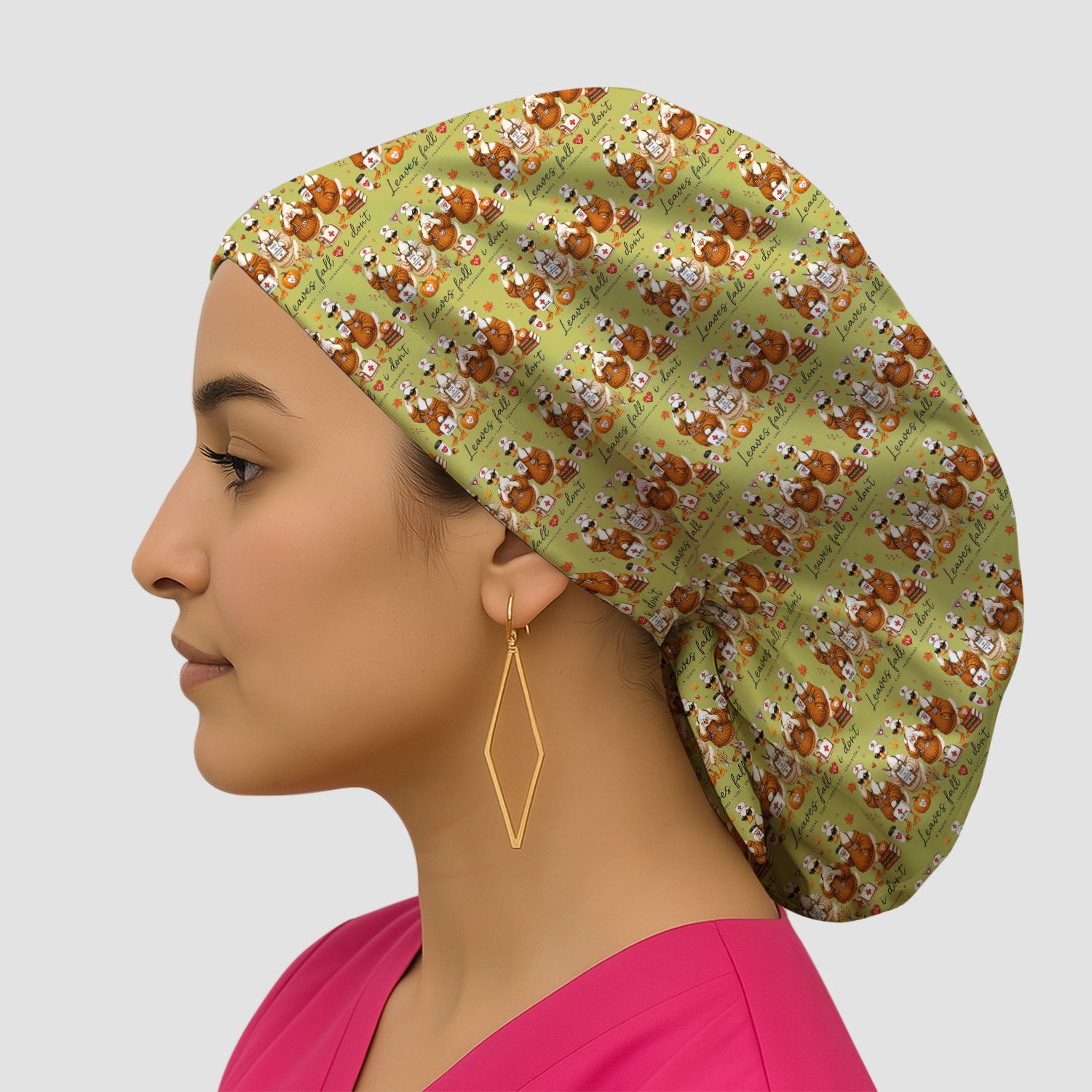 Funny Leaves Fall I Don't Nurse Goose Scrub Cap, Surgical Caps for Doctors