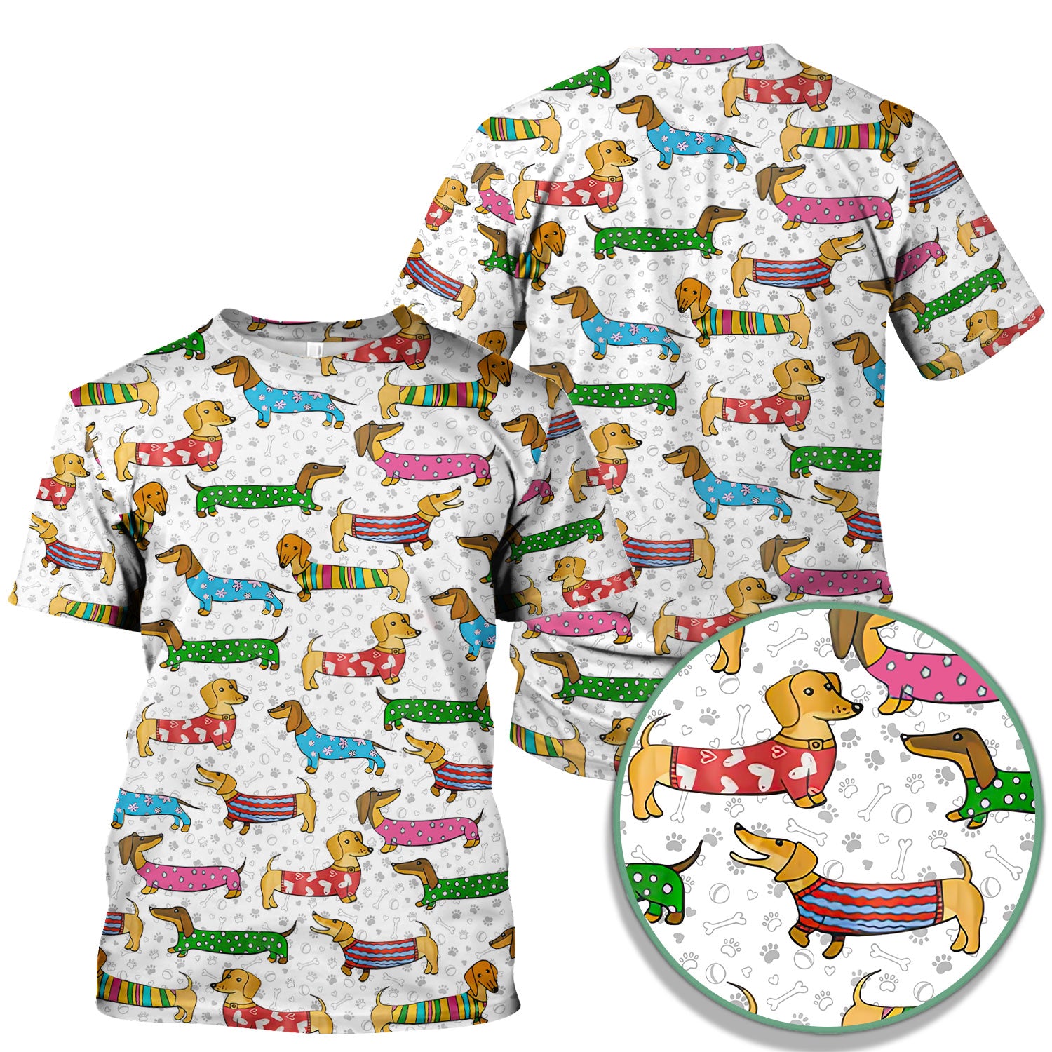 Dachshund Dog Scrub Top - Funny Animal Lover Scrubs For Women - RN LPN CNA Healthcare Workers Gift