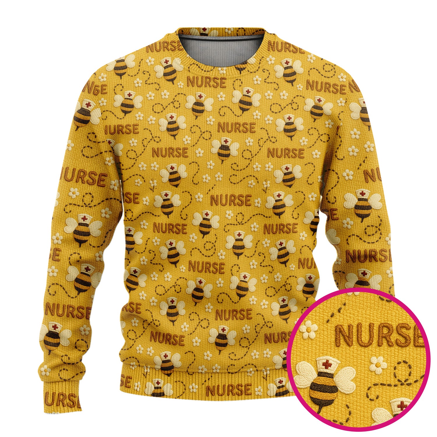 Honey Bee Nurse Scrub Set – Cute Bumblebee Medical Pattern – Cheerful Uniform for Nurses, Vets and Healthcare Workers