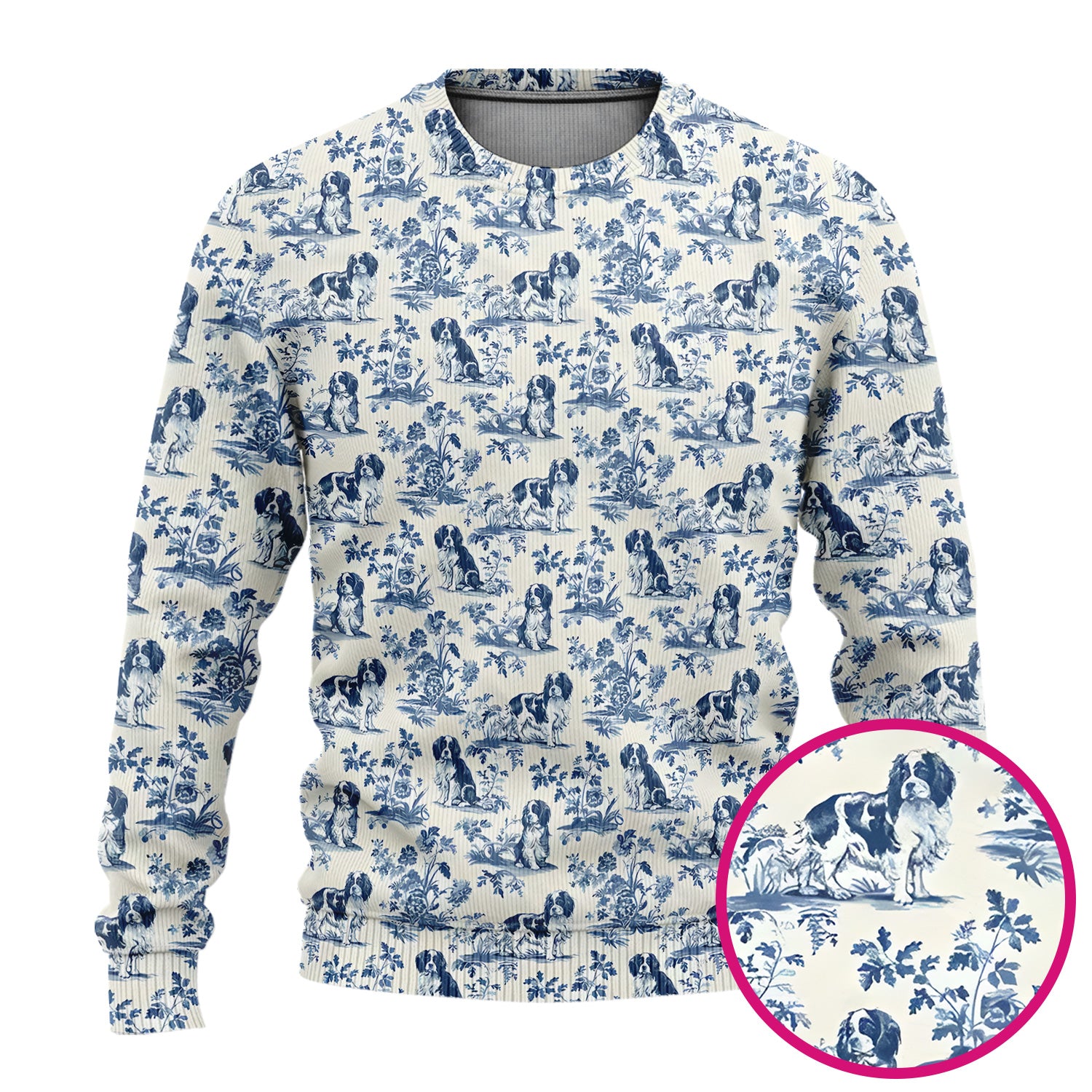 Dog Pattern Toile De Jouy Scrub Set, Vintage Dog Print Nurse Scrub Uniform, Cute Vet Tech Uniform
