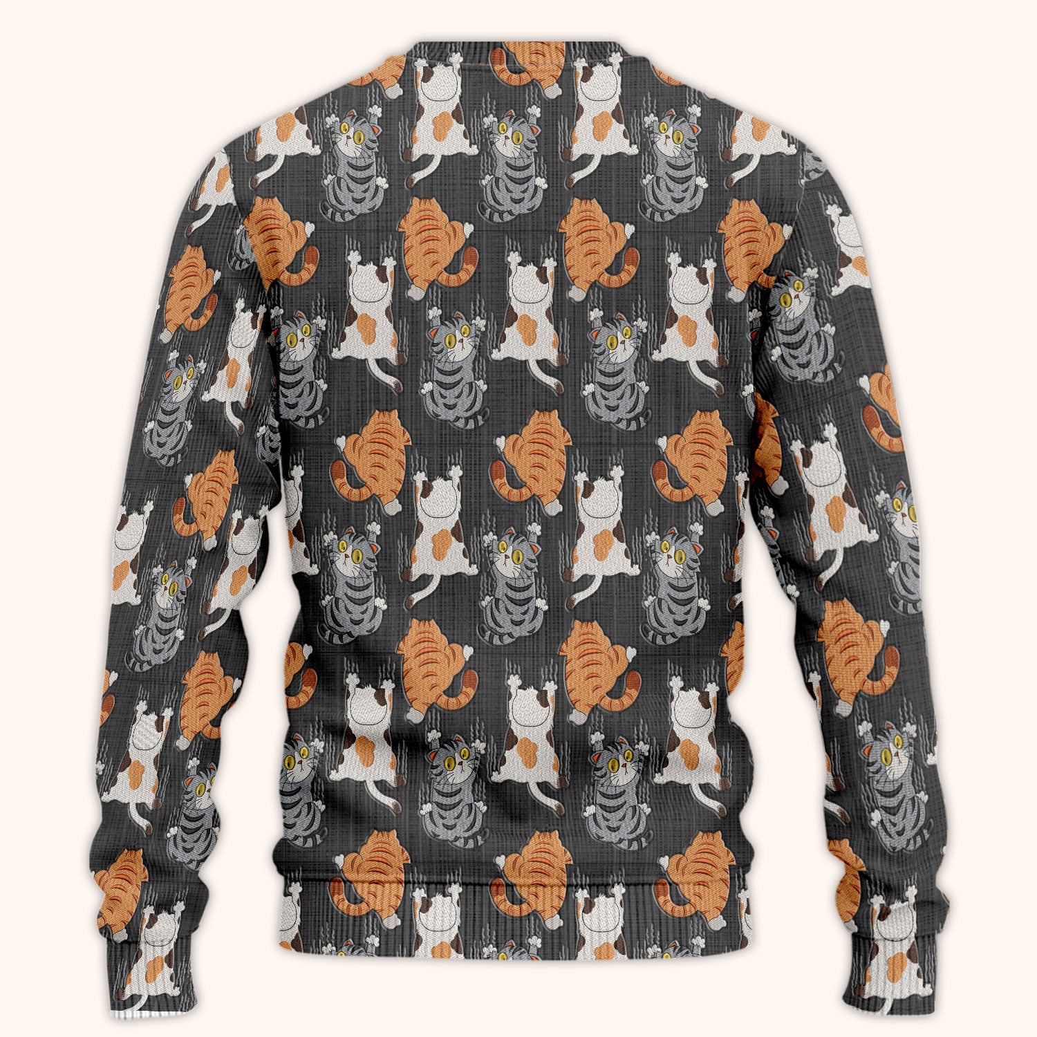Cute Cat Pattern Nurse Scrub Set, Cats Medical Pattern Shirt, Breathable Fabrics Nursing Uniform