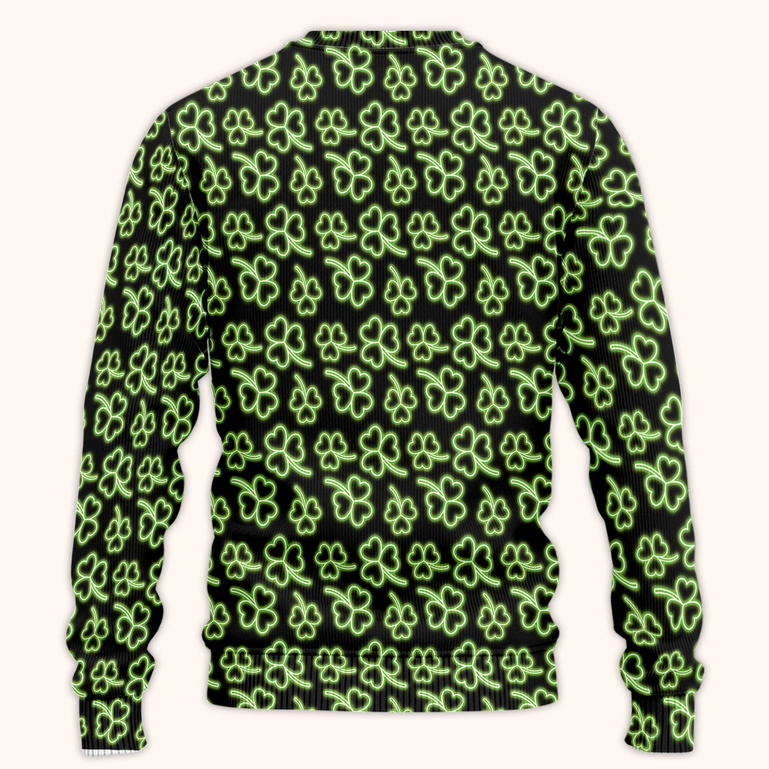 Neon Shamrock Nurse Scrub Set, St. Patrick’s Day Glow Green Pattern Pattern Shirt,  Breathable Fabrics Nursing Uniform