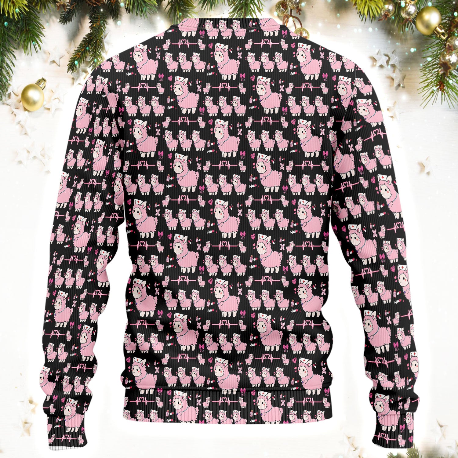 Llama Ain't Got Time For Your Drama Scrub Set, Funny Pattern Scrub Shirt, Breathable Fabrics Nursing Uniform