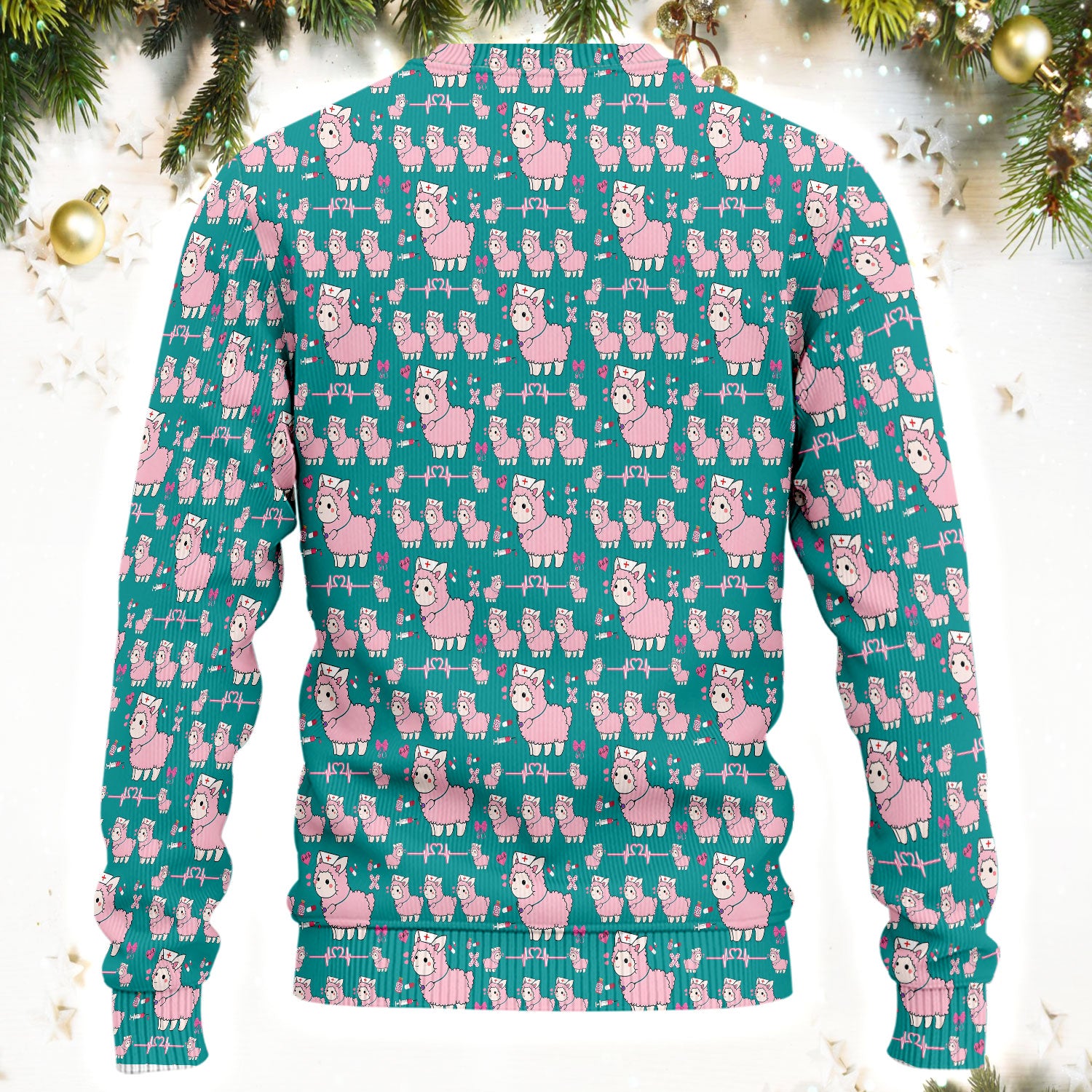 Llama Ain't Got Time For Your Drama Scrub Set, Funny Pattern Scrub Shirt, Breathable Fabrics Nursing Uniform