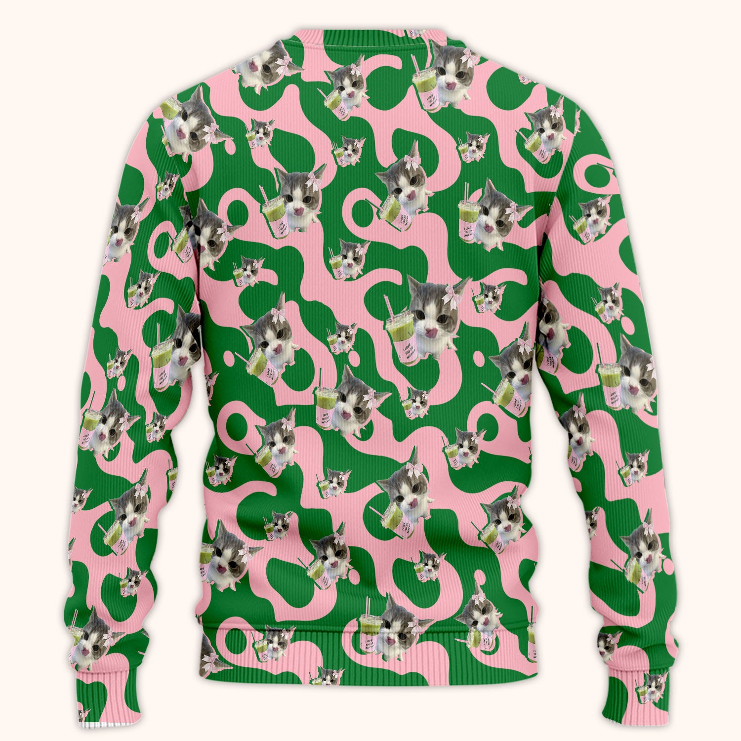 Cute Cat Matcha Nurse Scrub Set, Funny Cat I Love Matcha Medical Shirt,  Breathable Fabrics Nursing Uniform