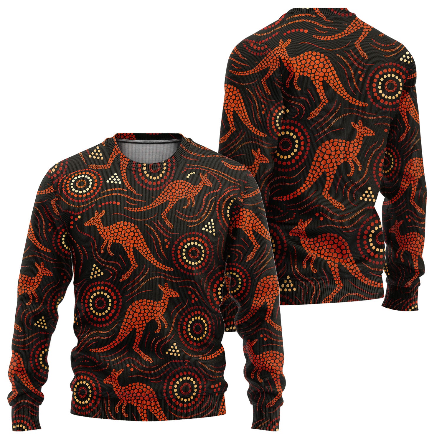 Australian Indigenous Medical Pattern Shirt, Aboriginal Dot Art Kangaroo Nurse Scrub Set,  Breathable Fabrics Nursing Uniform