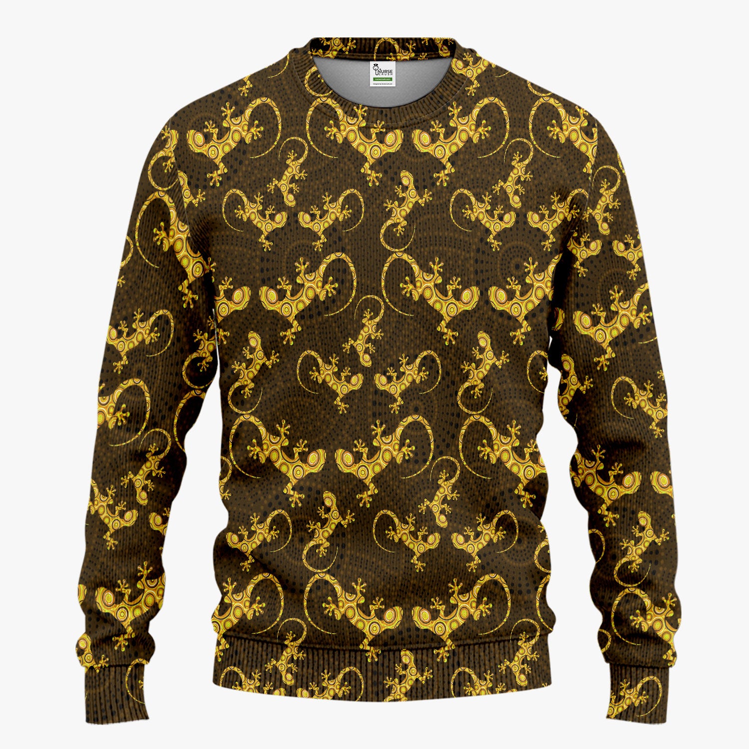 Australian Gecko Dot Art Inspired Nursing Scrub Set - Women Uniform