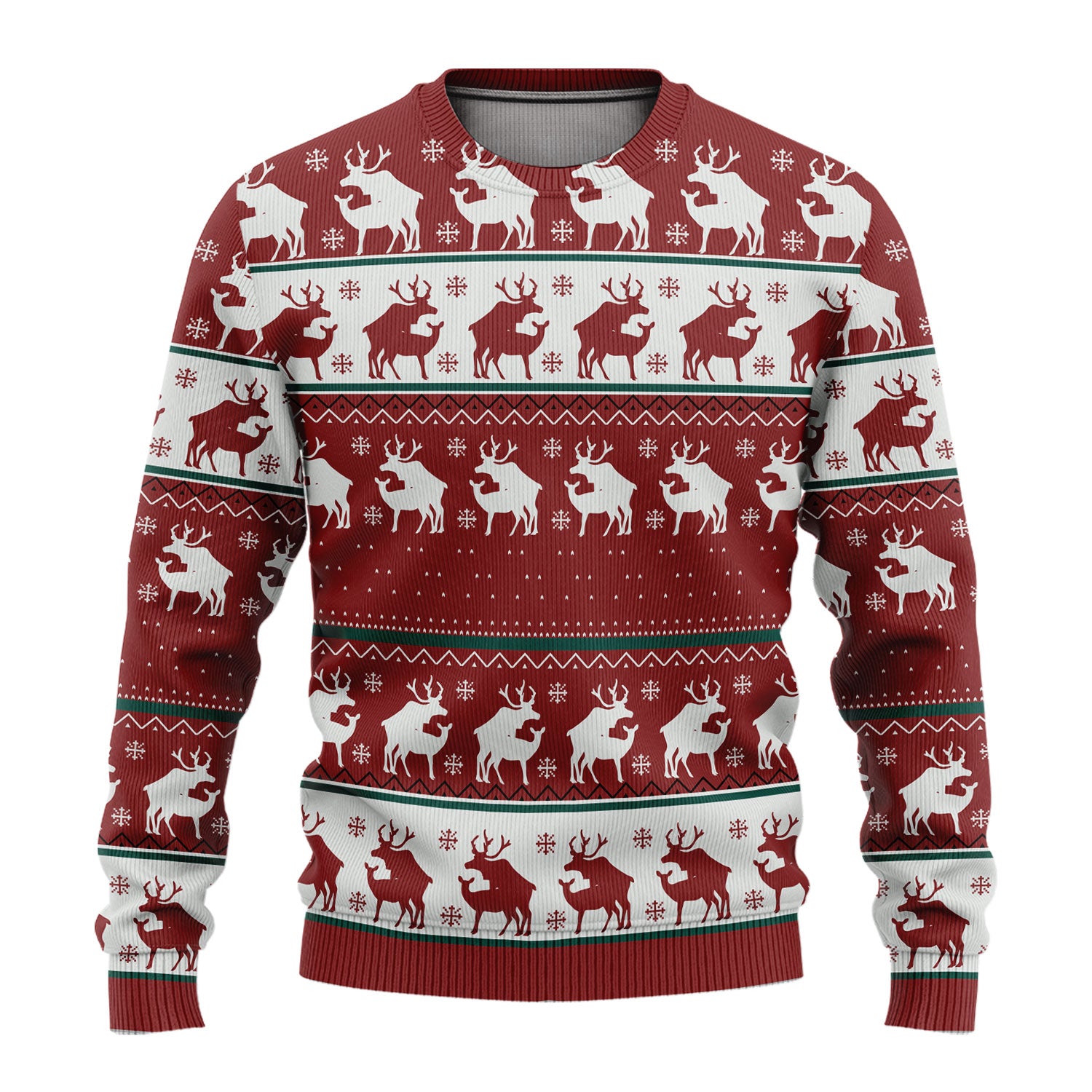 Funny Reindeer Ugly Christmas Sweater – Holiday Moose Sweatshirt, Festive Xmas Gift for Nurses & Healthcare Workers